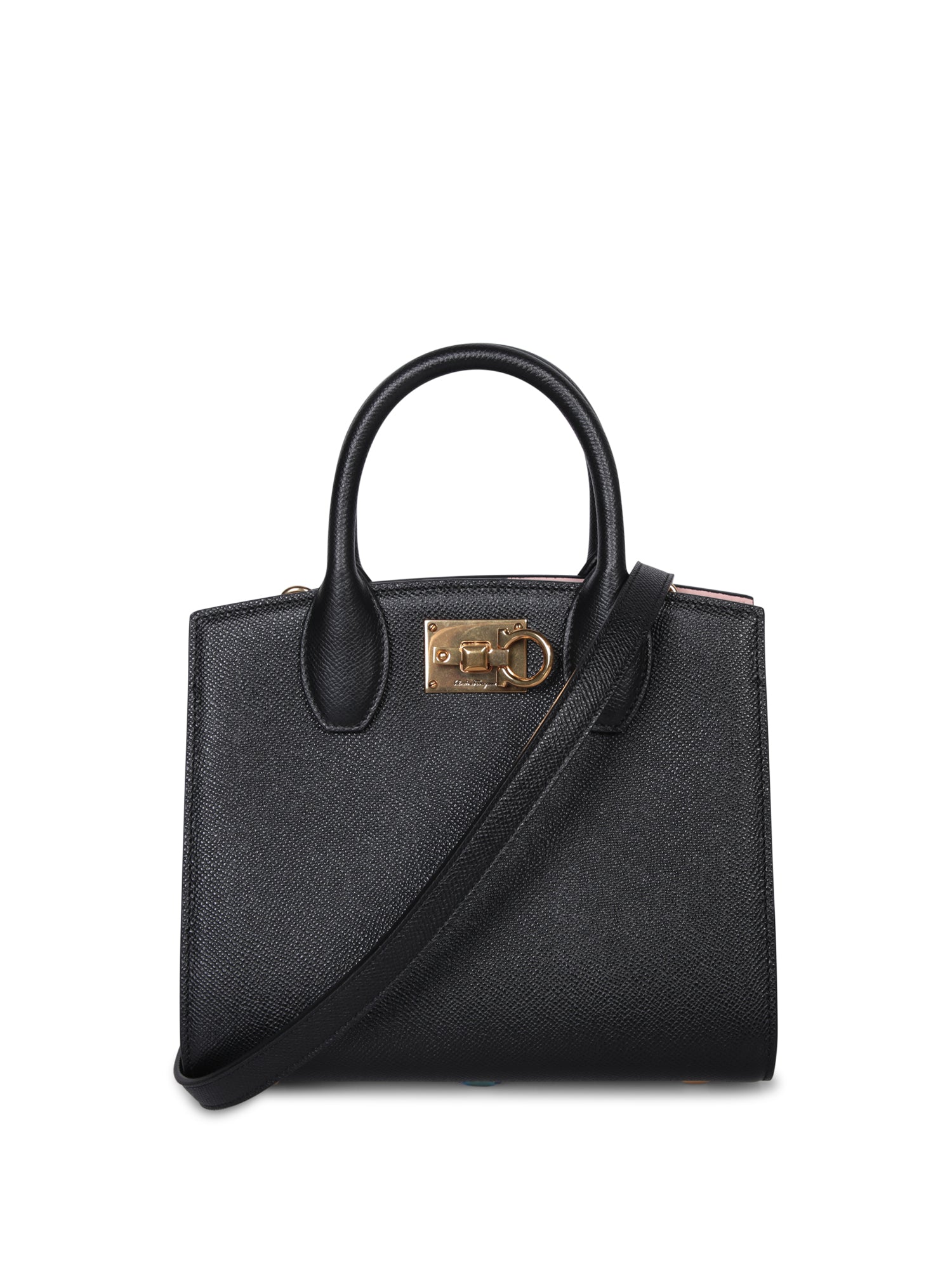 FERRAGAMO 스튜디오 Box 미니 블랙 백