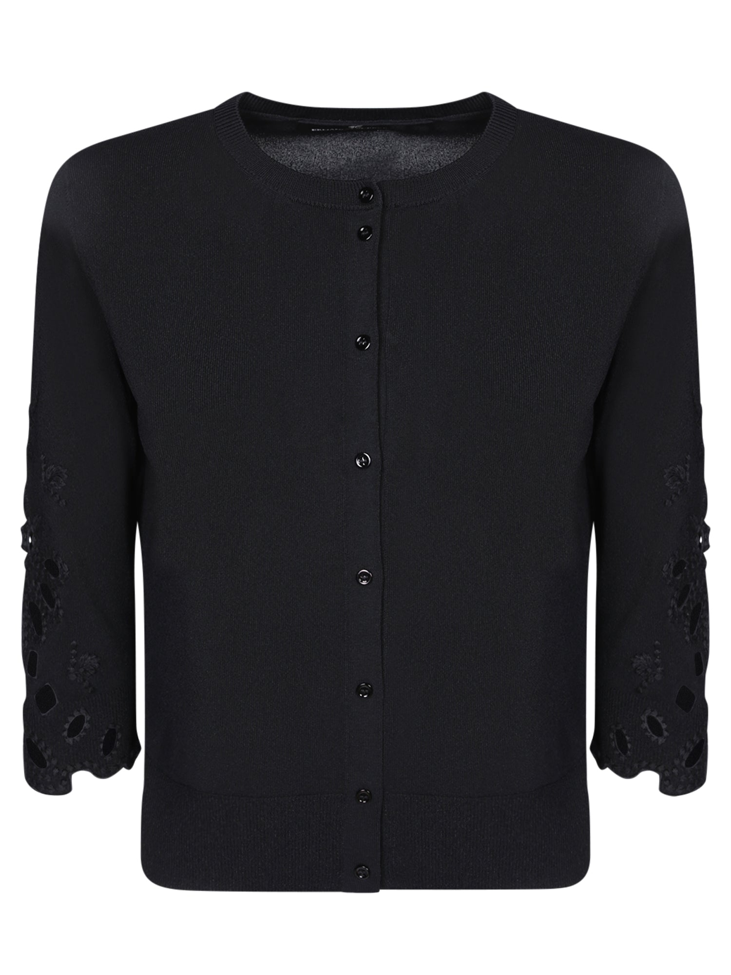 ERMANNO SCERVINO 블랙 Macramé 가디건 by ERMANNO SCERVINO