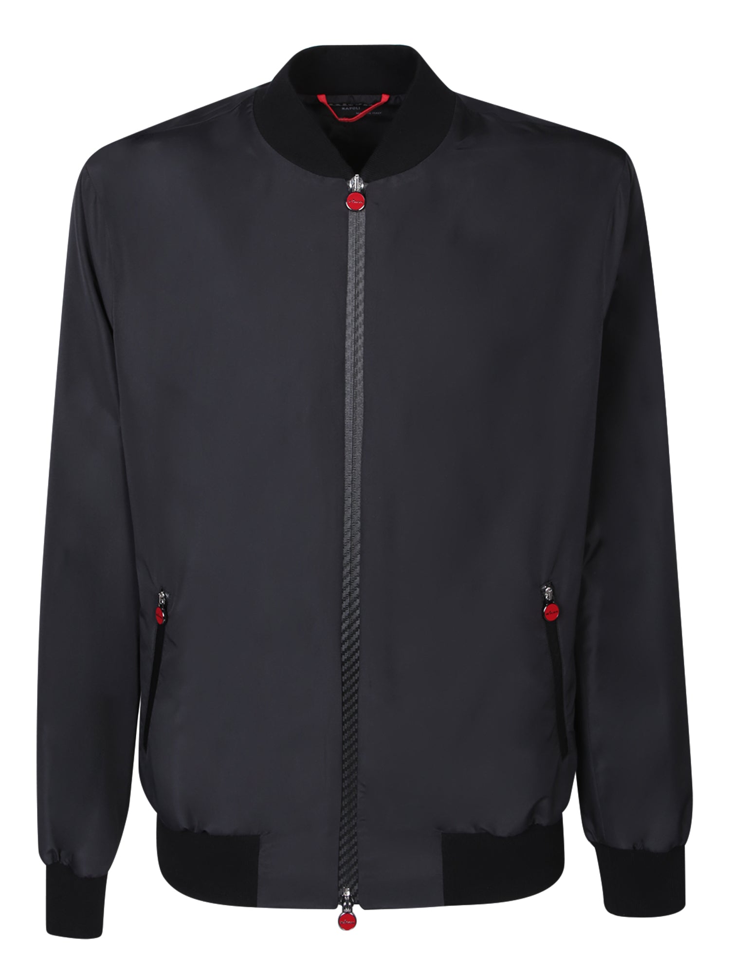 KITON 블랙 나일론 봄버 자켓