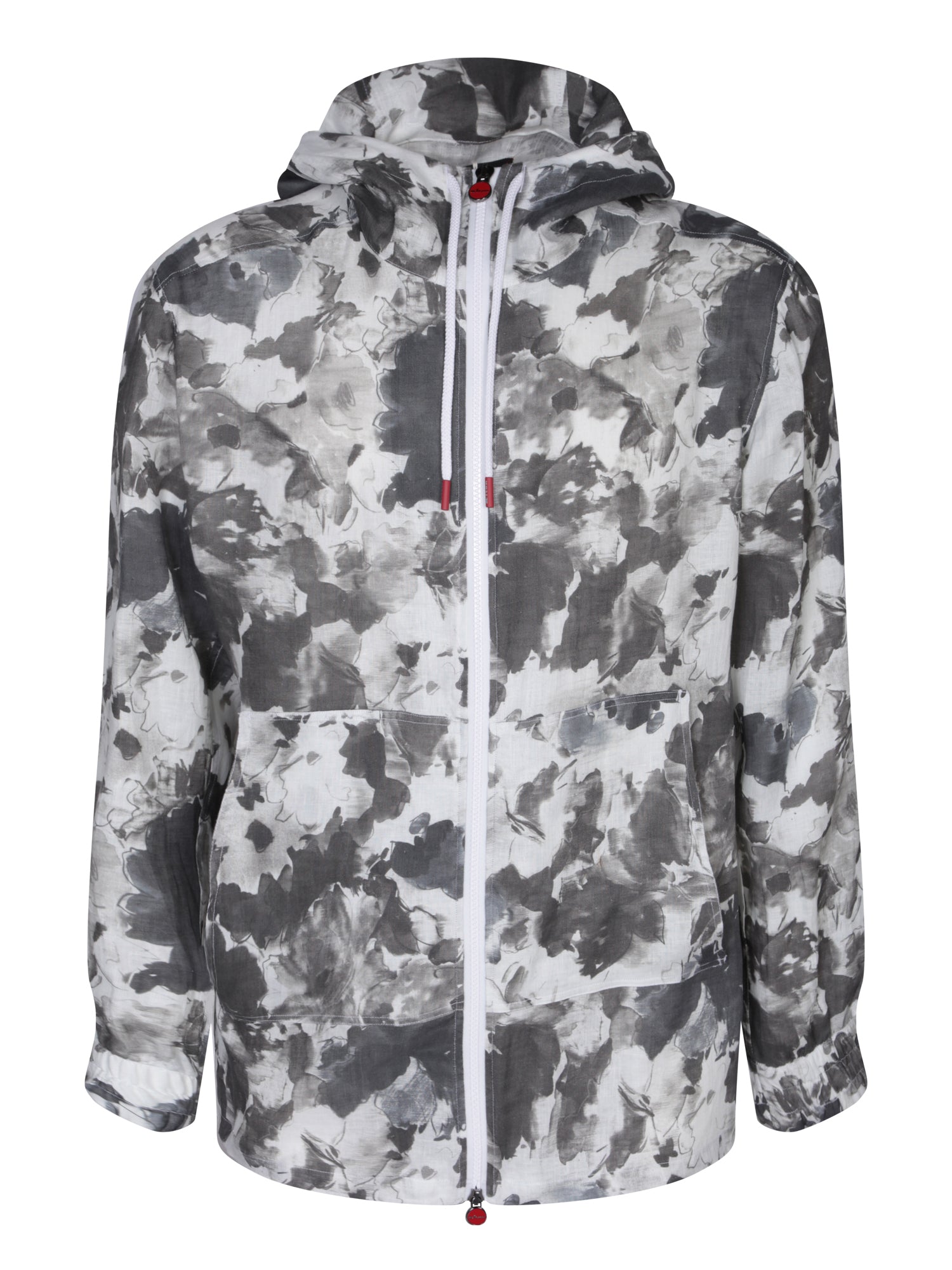 KITON Kiton 집 후드 위드 GreyWhite 패턴