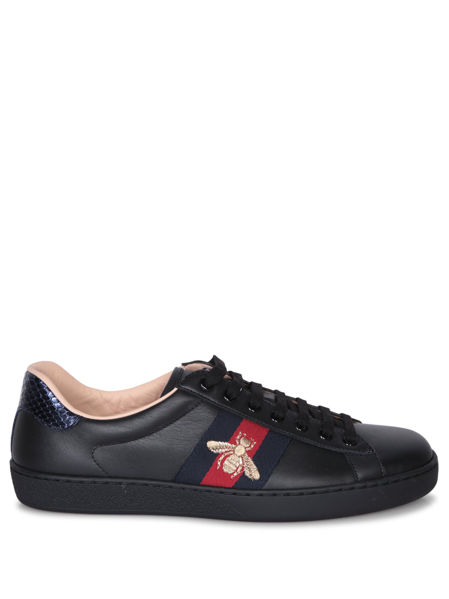 GUCCI Ace 웹 bee 블랙 스니커즈