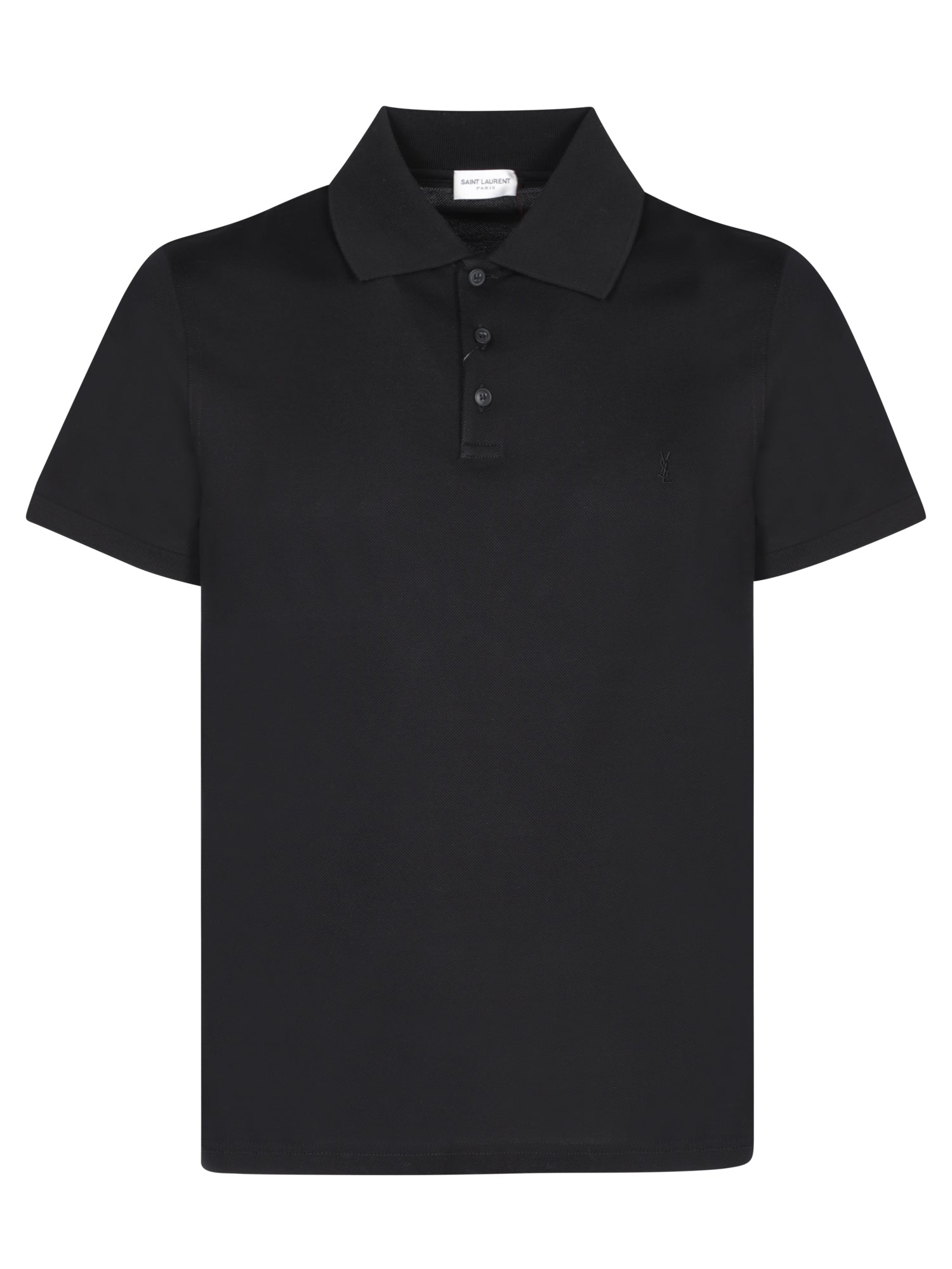SAINT LAURENT 베이직 블랙 piqué 폴로 sirt