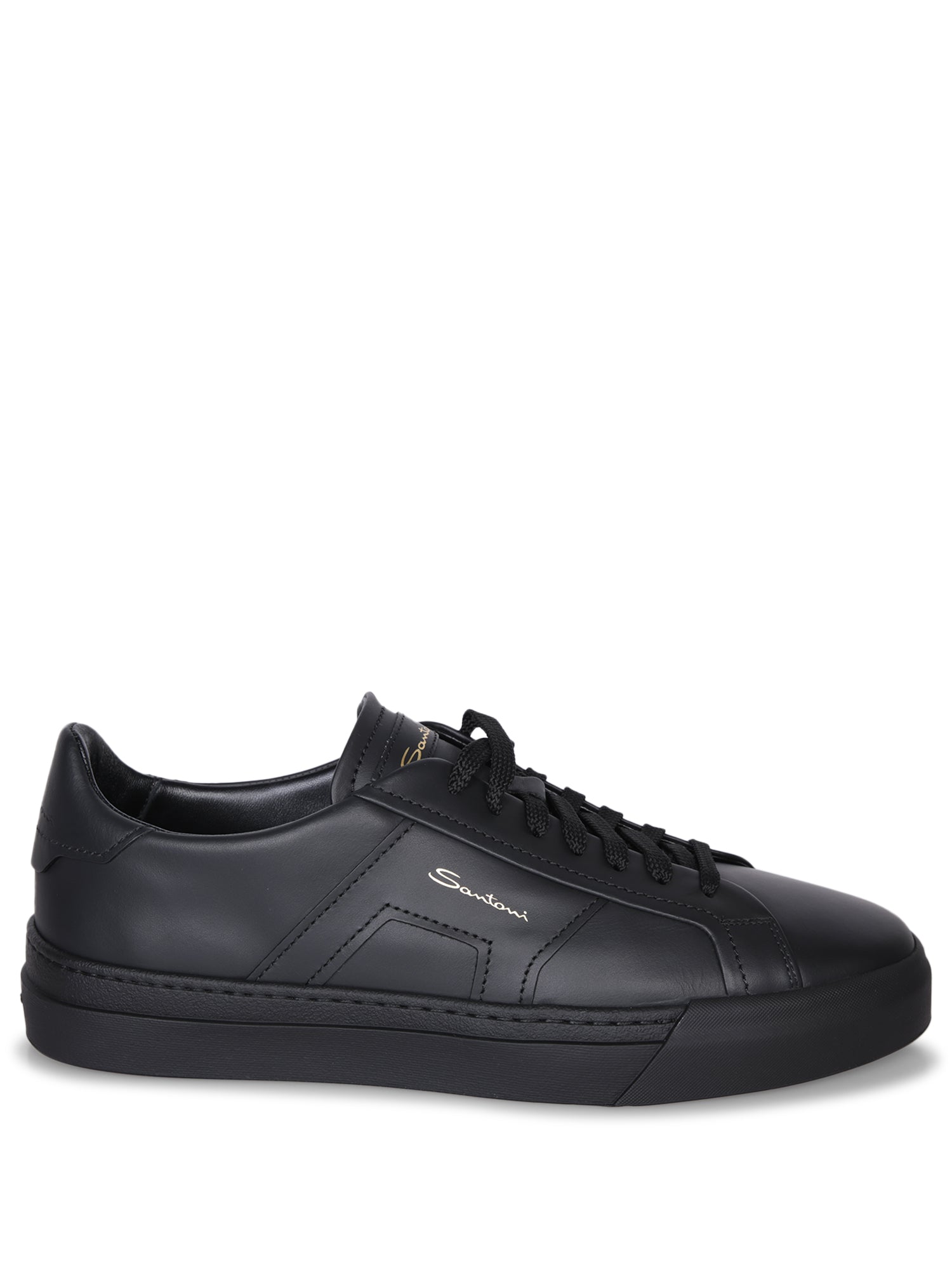 SANTONI DBS 로고 블랙 스니커즈