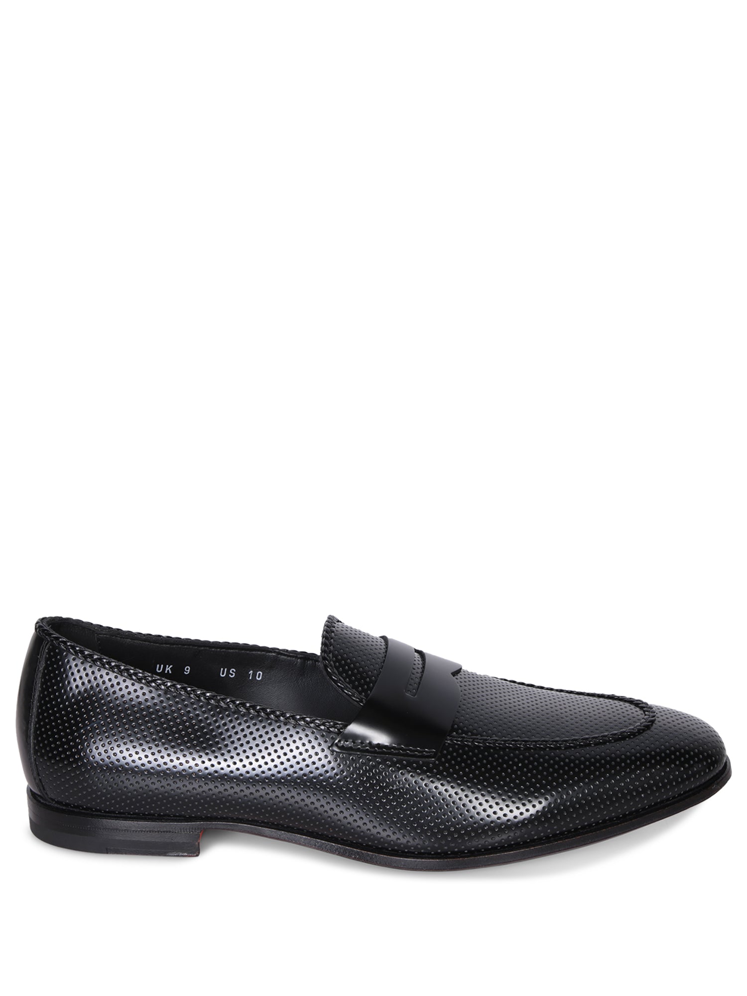 SANTONI Grifone 글로시 블랙 로퍼