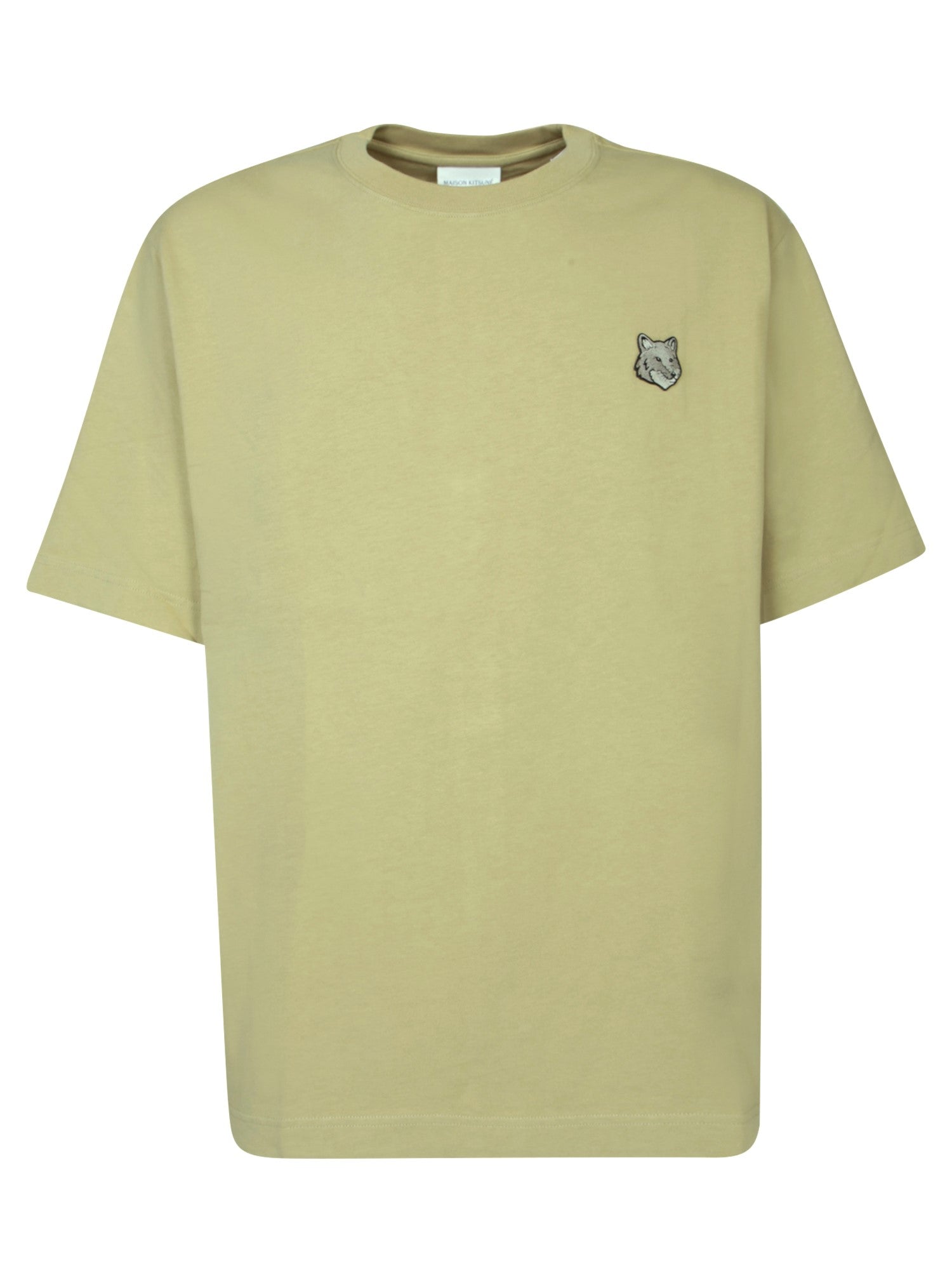 MAISON KITSUNE Bold Fox Head 베이지 티셔츠