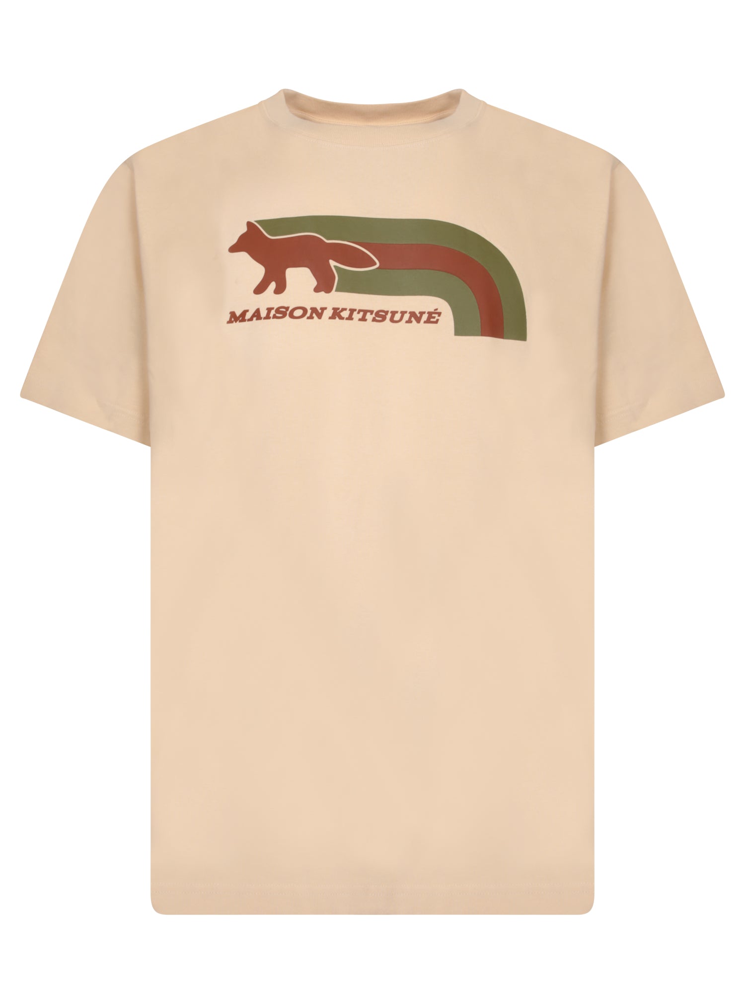 MAISON KITSUNE 플래쉬 Fox 아이보리 티셔츠