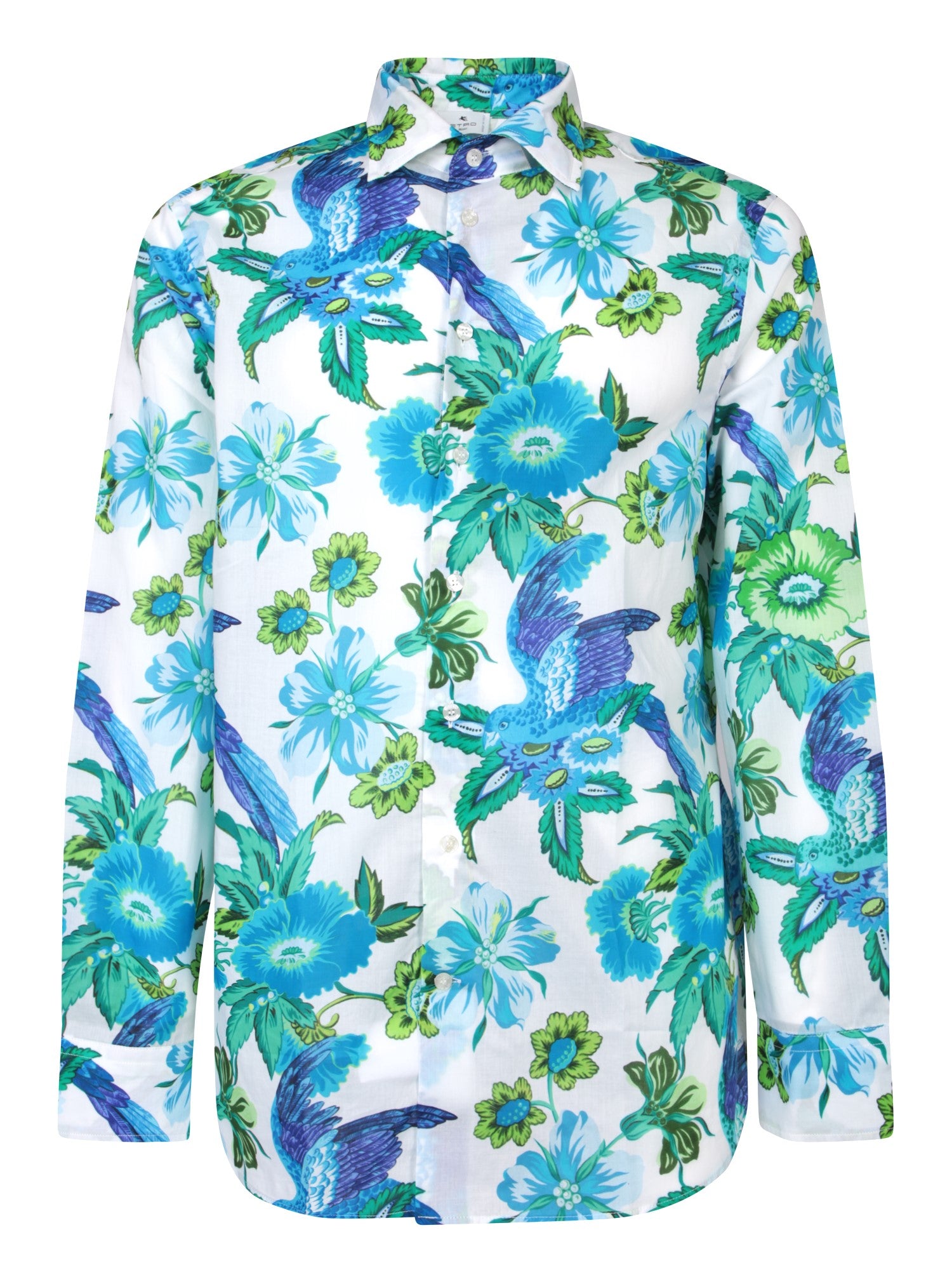 ETRO Floreal whitelight 블루 셔츠