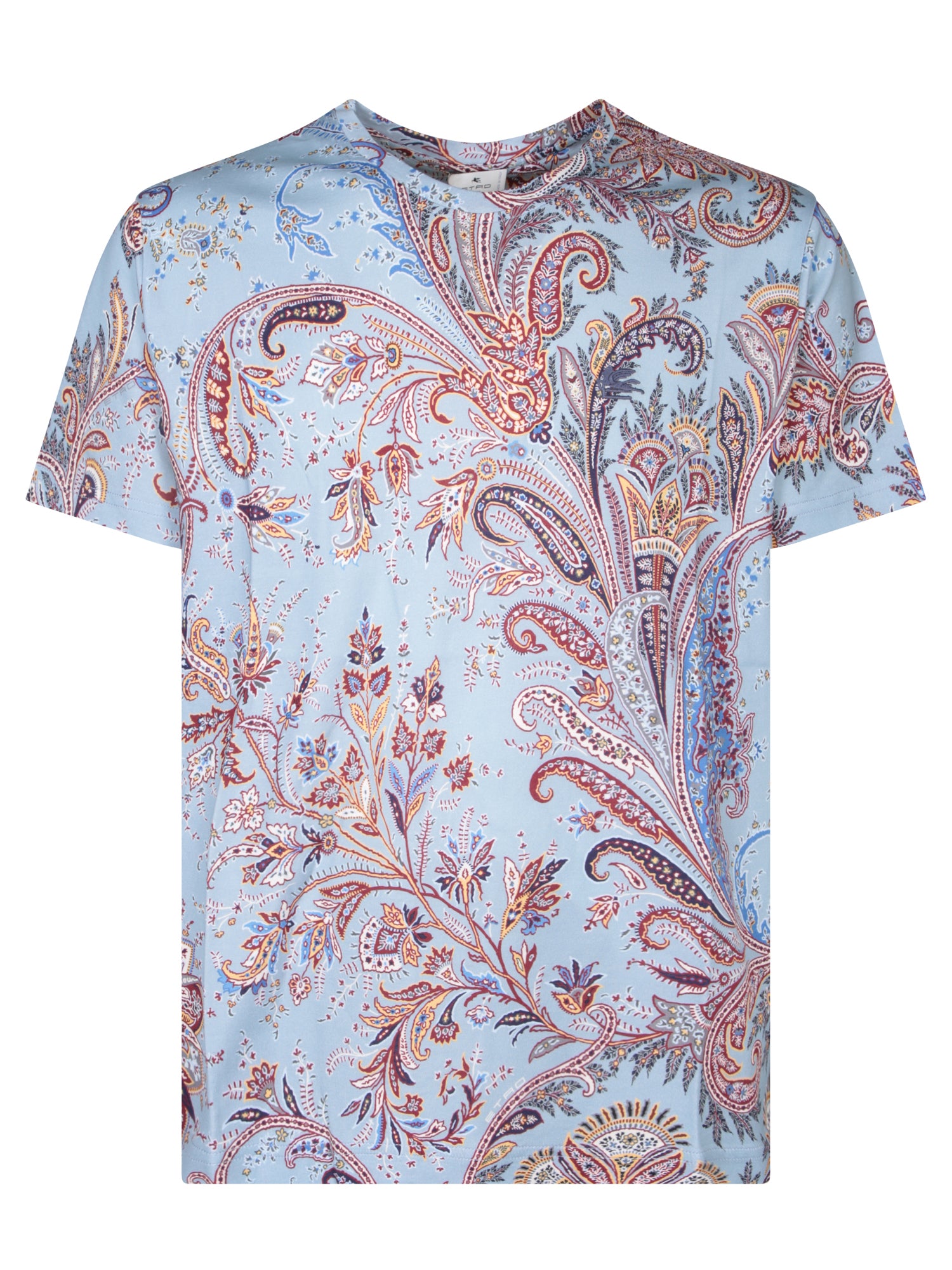 ETRO Allover 페이즐리 라이트 블루 티셔츠