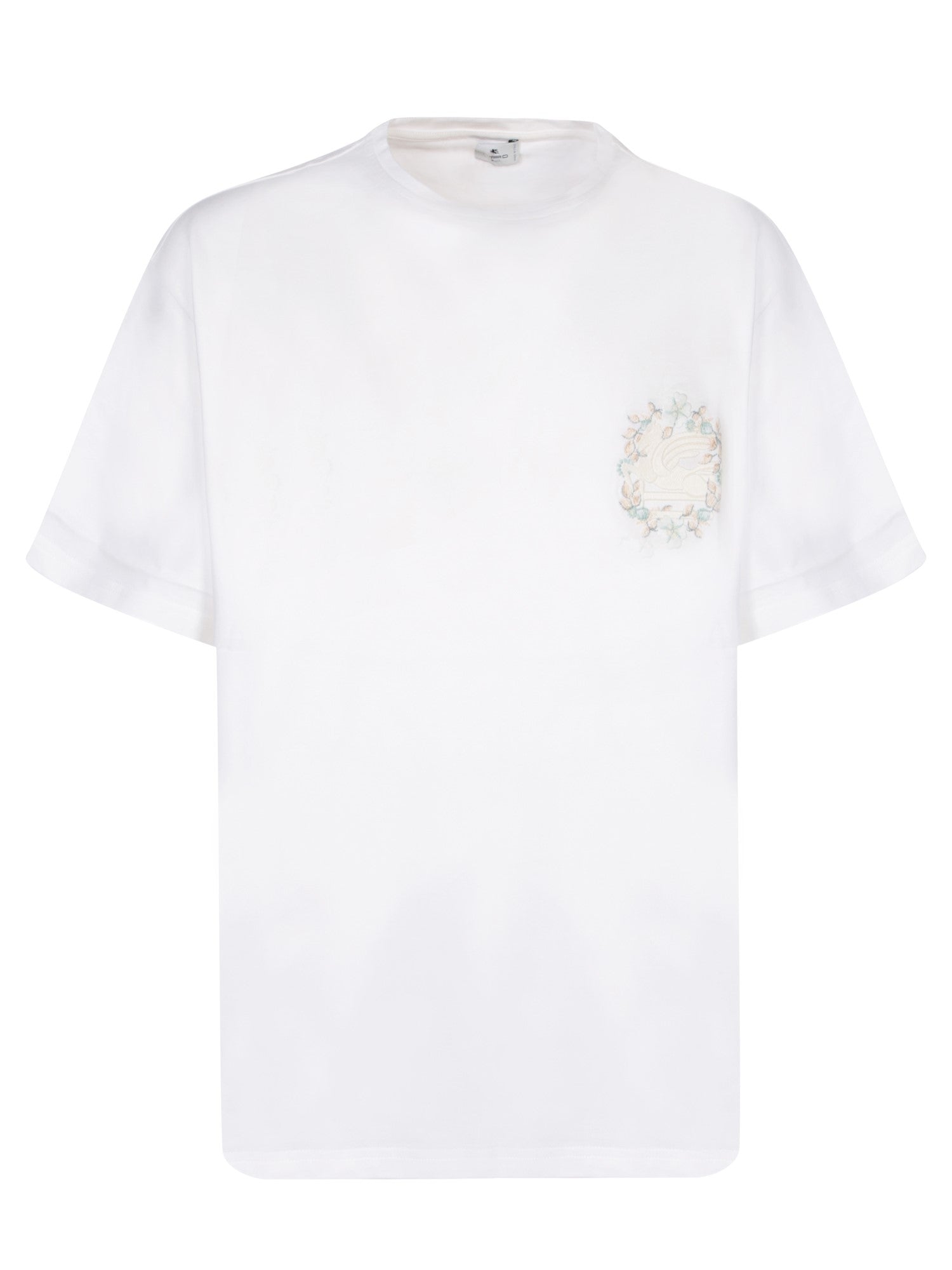 ETRO Tonal 로고 화이트 티셔츠