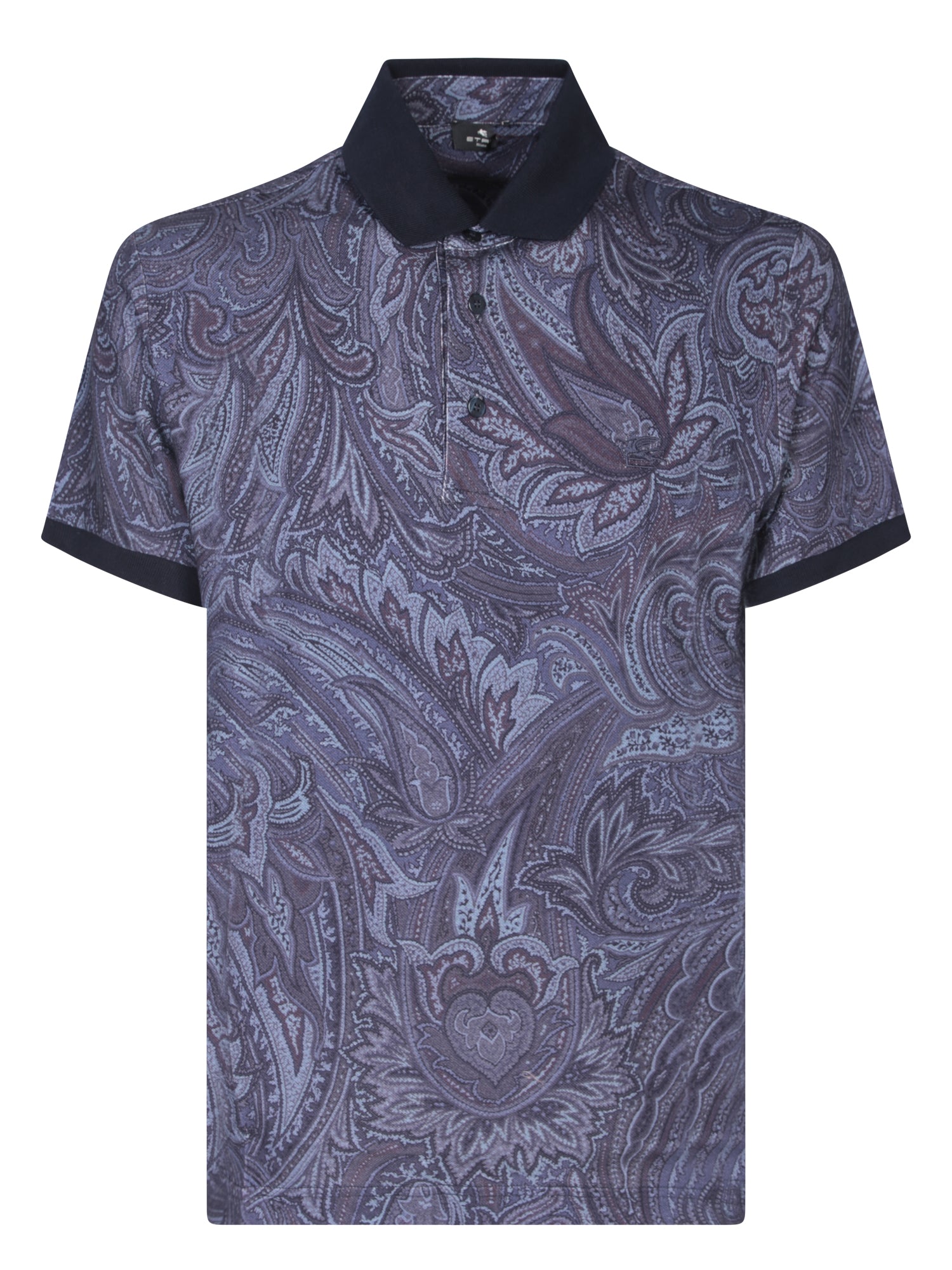 ETRO 페이즐리 블루 폴로 셔츠