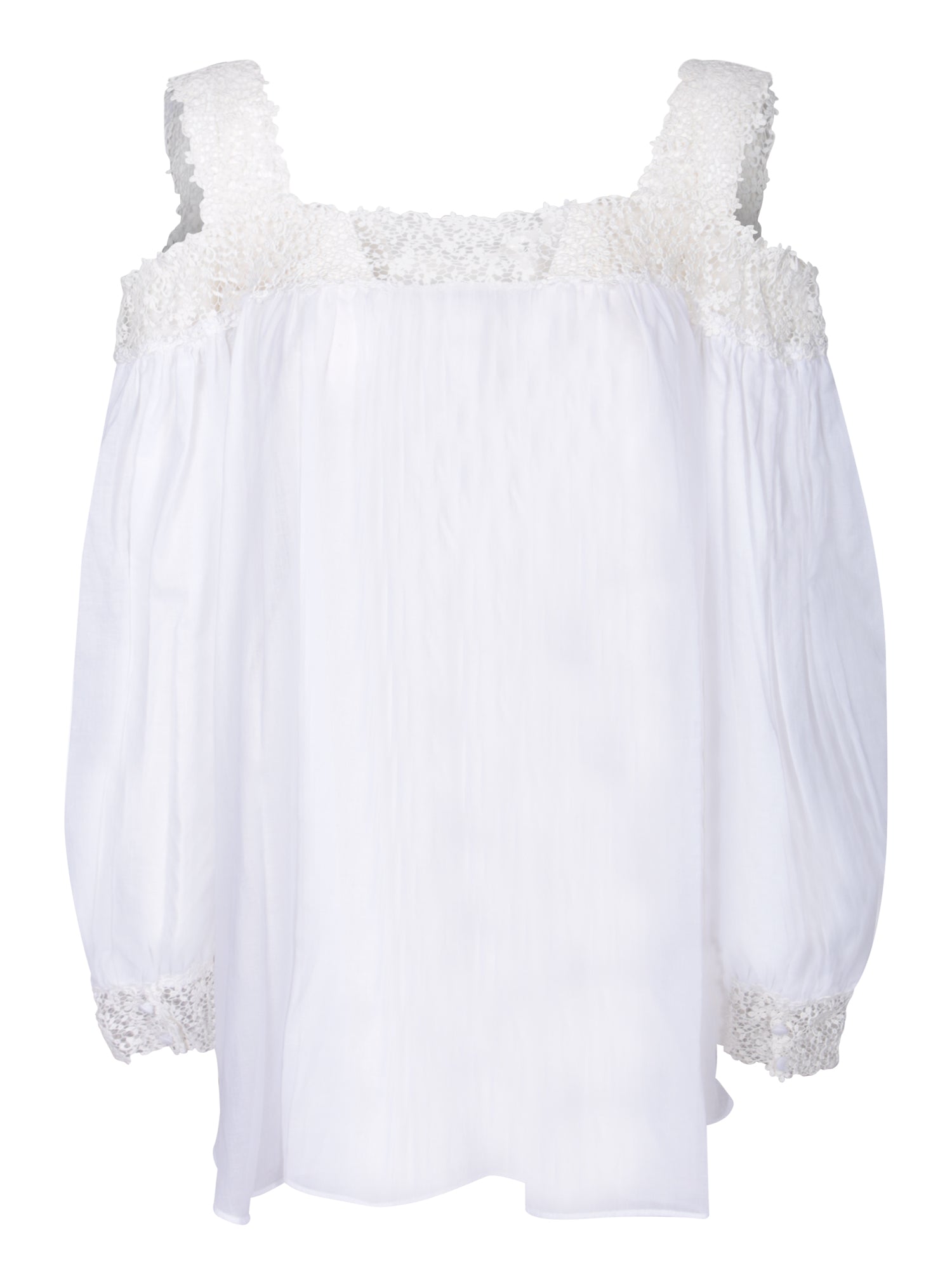 ERMANNO SCERVINO 화이트 레이스 셔츠