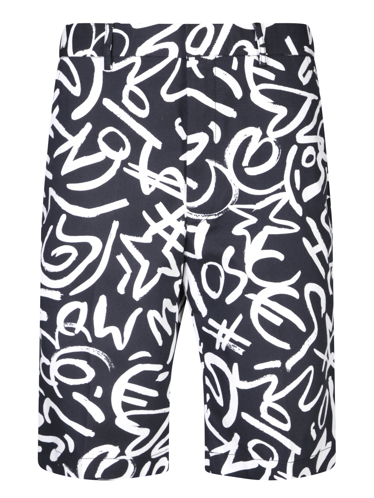 MOSCHINO Scrib 블랙 버뮤다 쇼츠