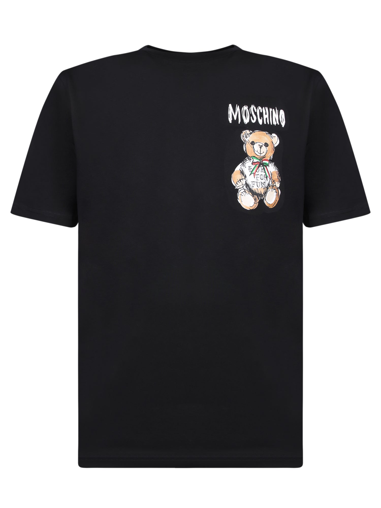 MOSCHINO 블랙 Bear 로고 티셔츠