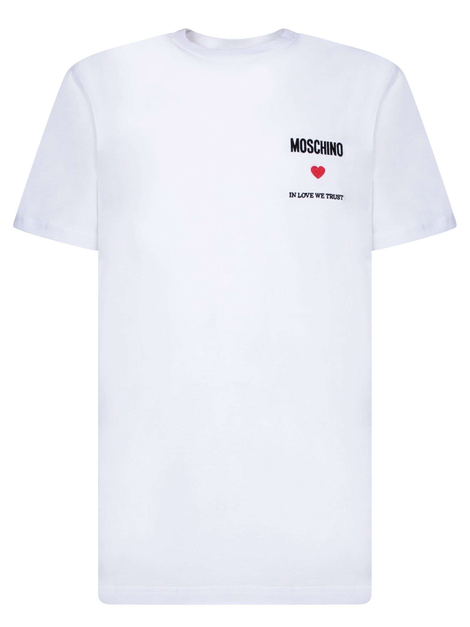 MOSCHINO 로고 화이트 티셔츠