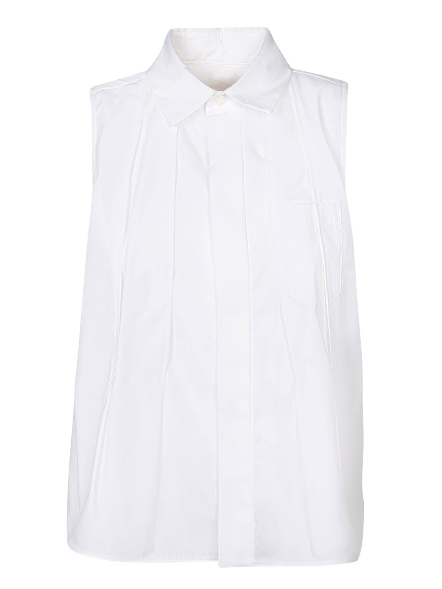 SACAI 포플린 화이트 셔츠