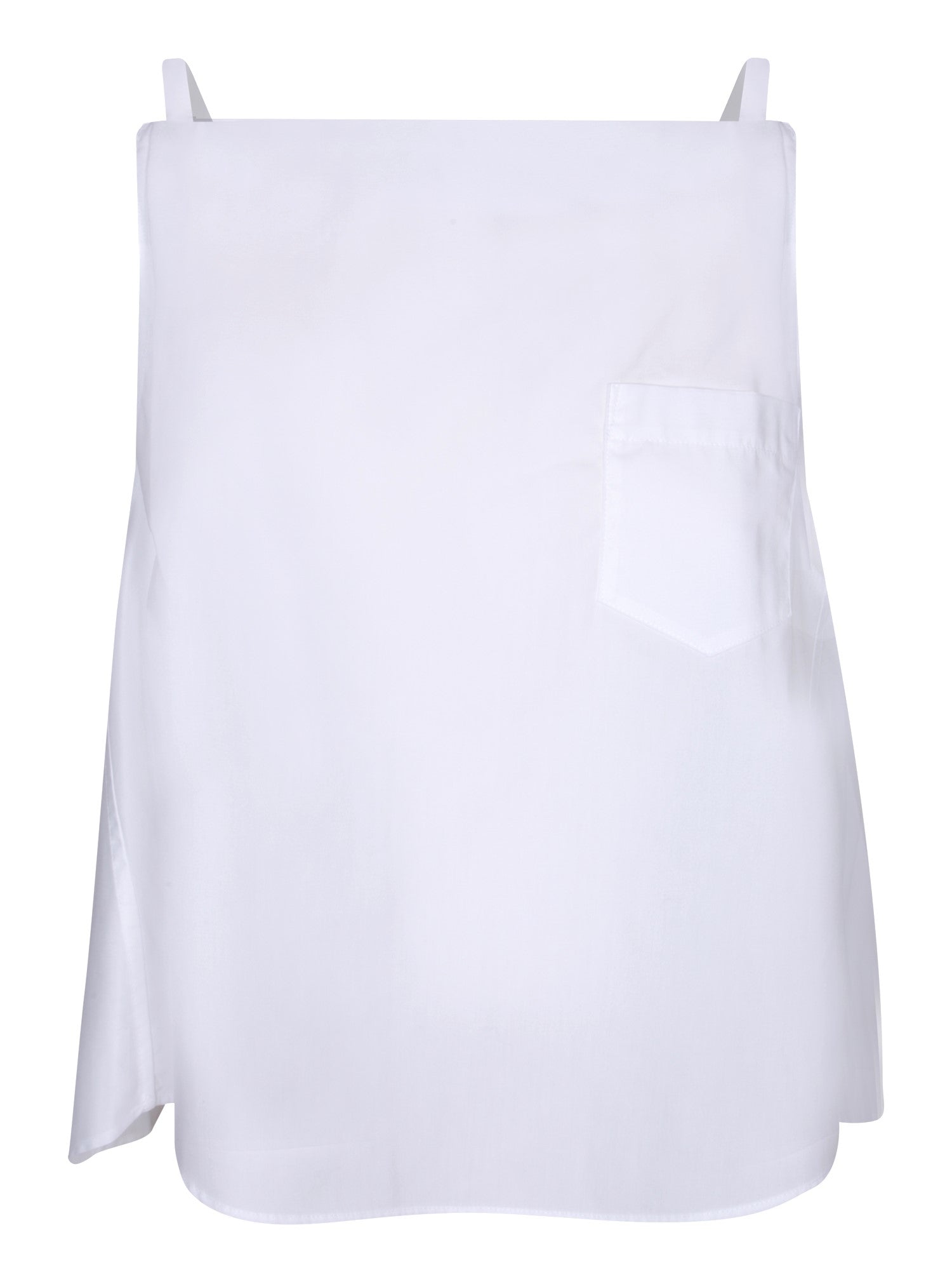 SACAI SACAI 화이트 플리츠 포플린 탑