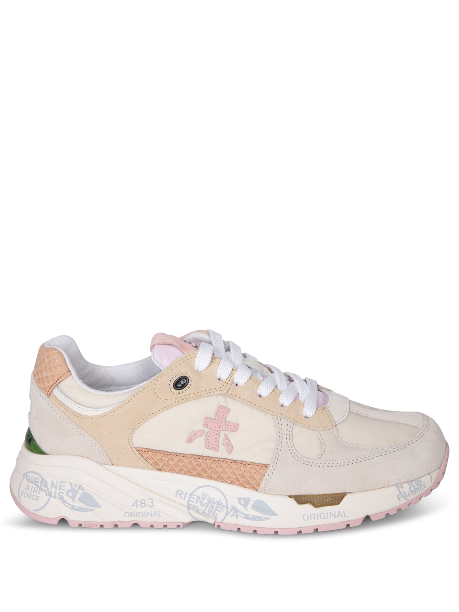PREMIATA Mased 핑크 and 베이지 스니커즈