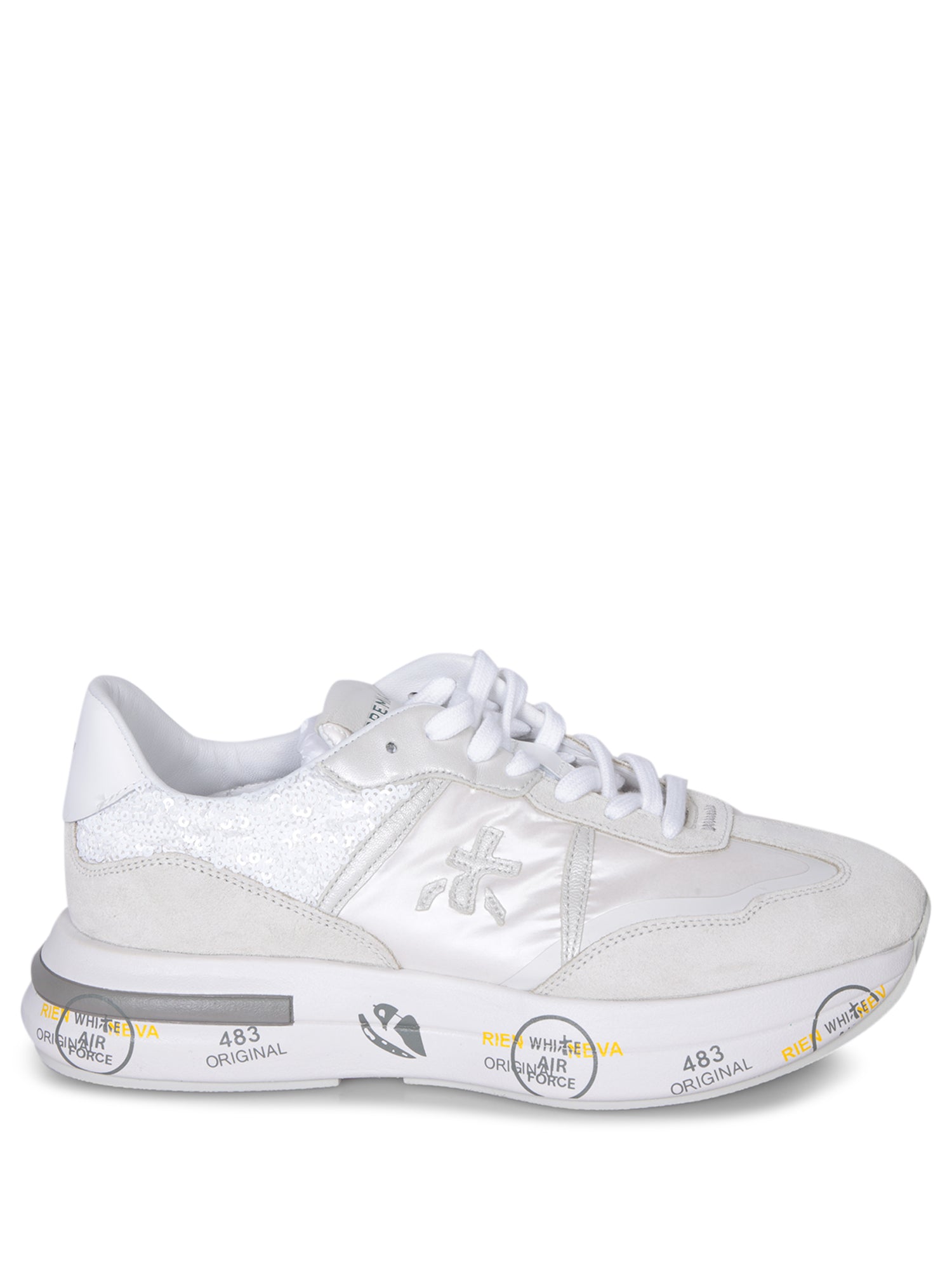 PREMIATA Cassie Paillettes 화이트 스니커즈