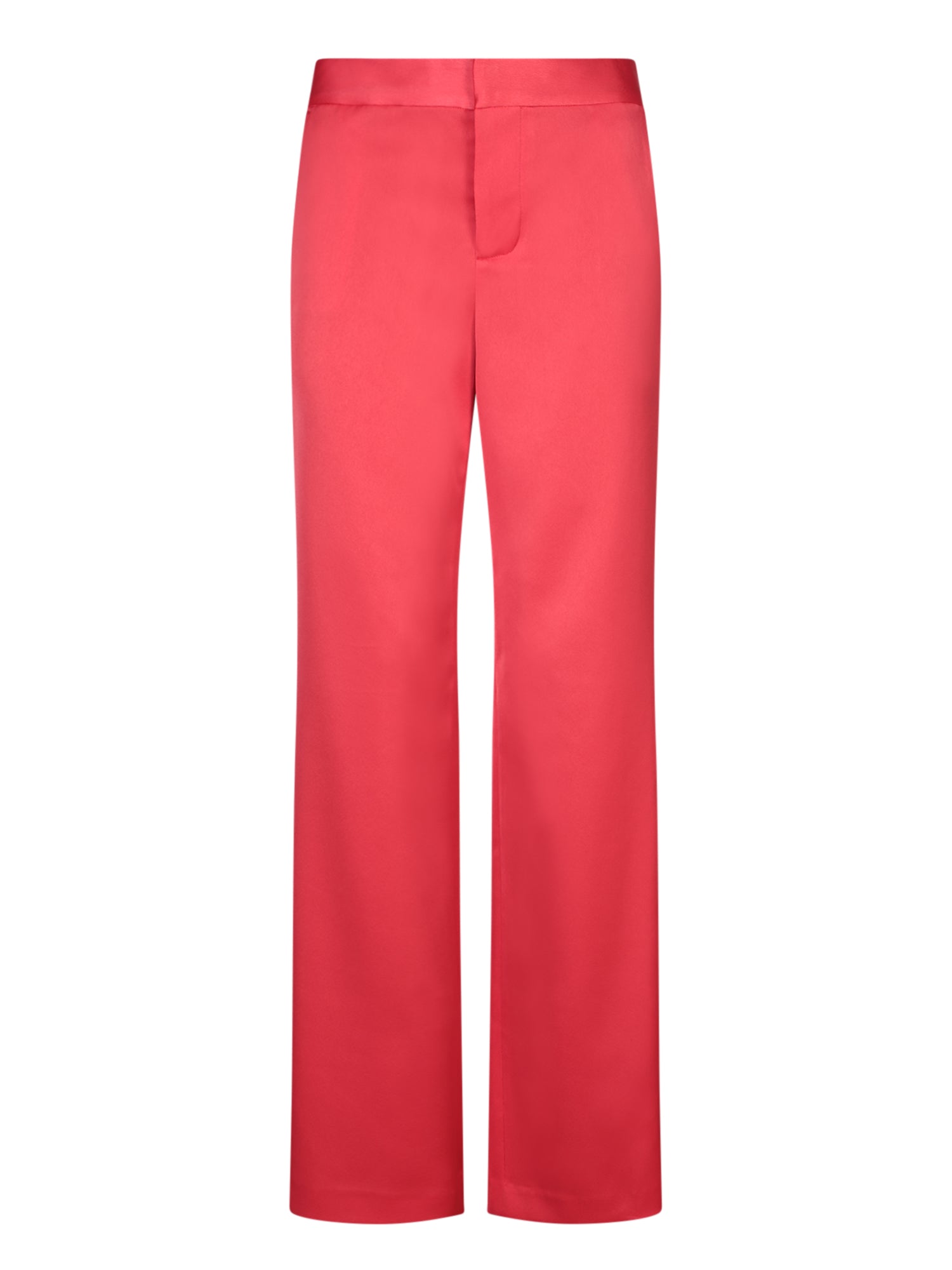 ALICE  OLIVIA Red 샤틴 와이드 레그 트라우저 Alice  Olivia