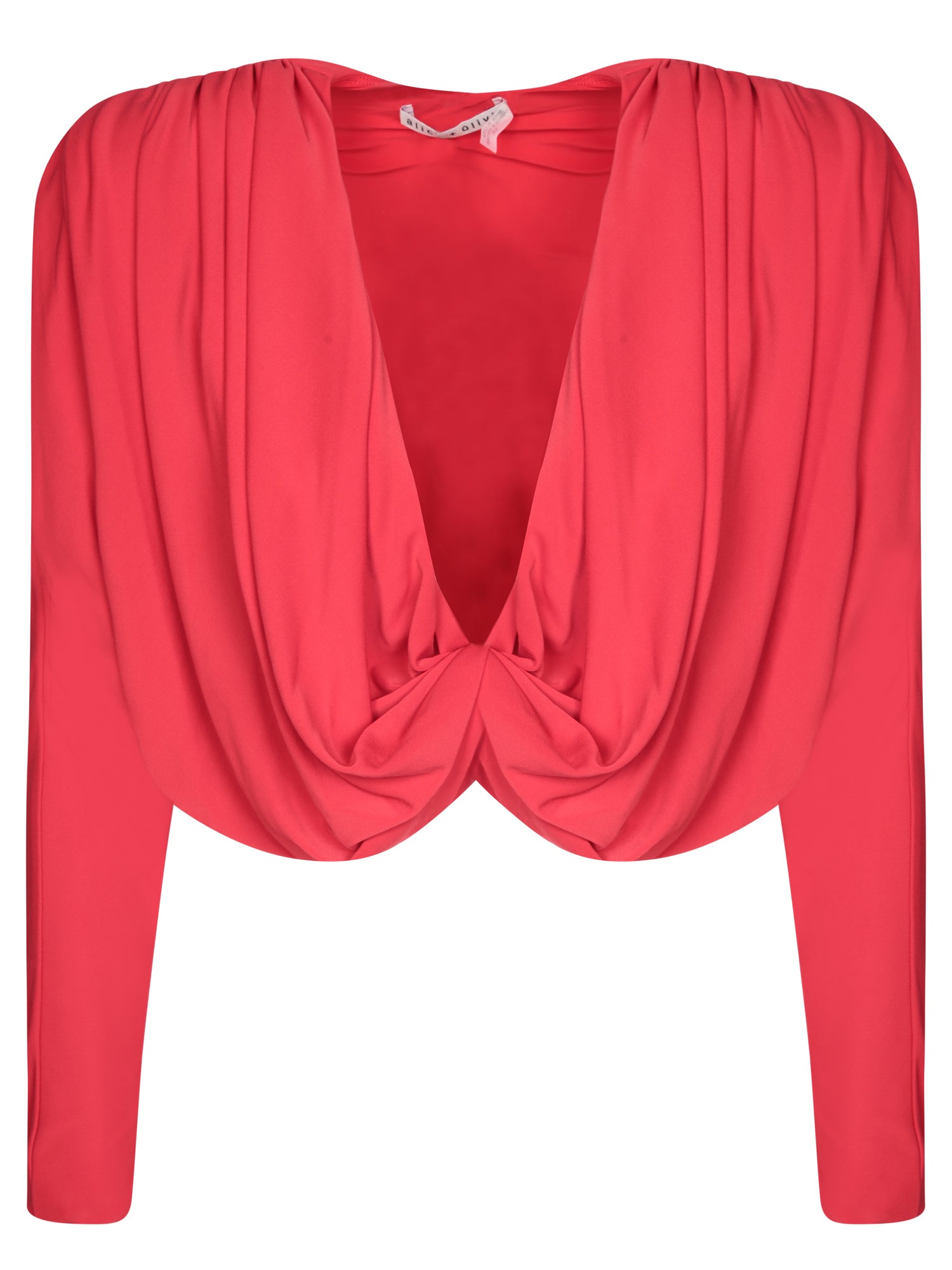 ALICE  OLIVIA Red 크롭 트위스트 블라우스 Alice  Olivia