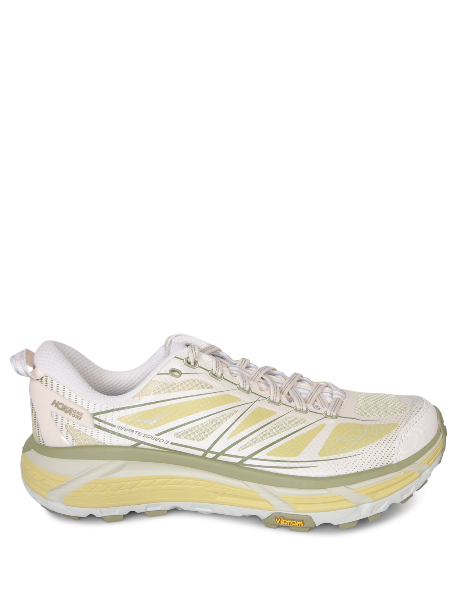 HOKA ONE ONE HOKA ONE ONE Mafate Speed2 스니커즈 in 화이트 and 옐로