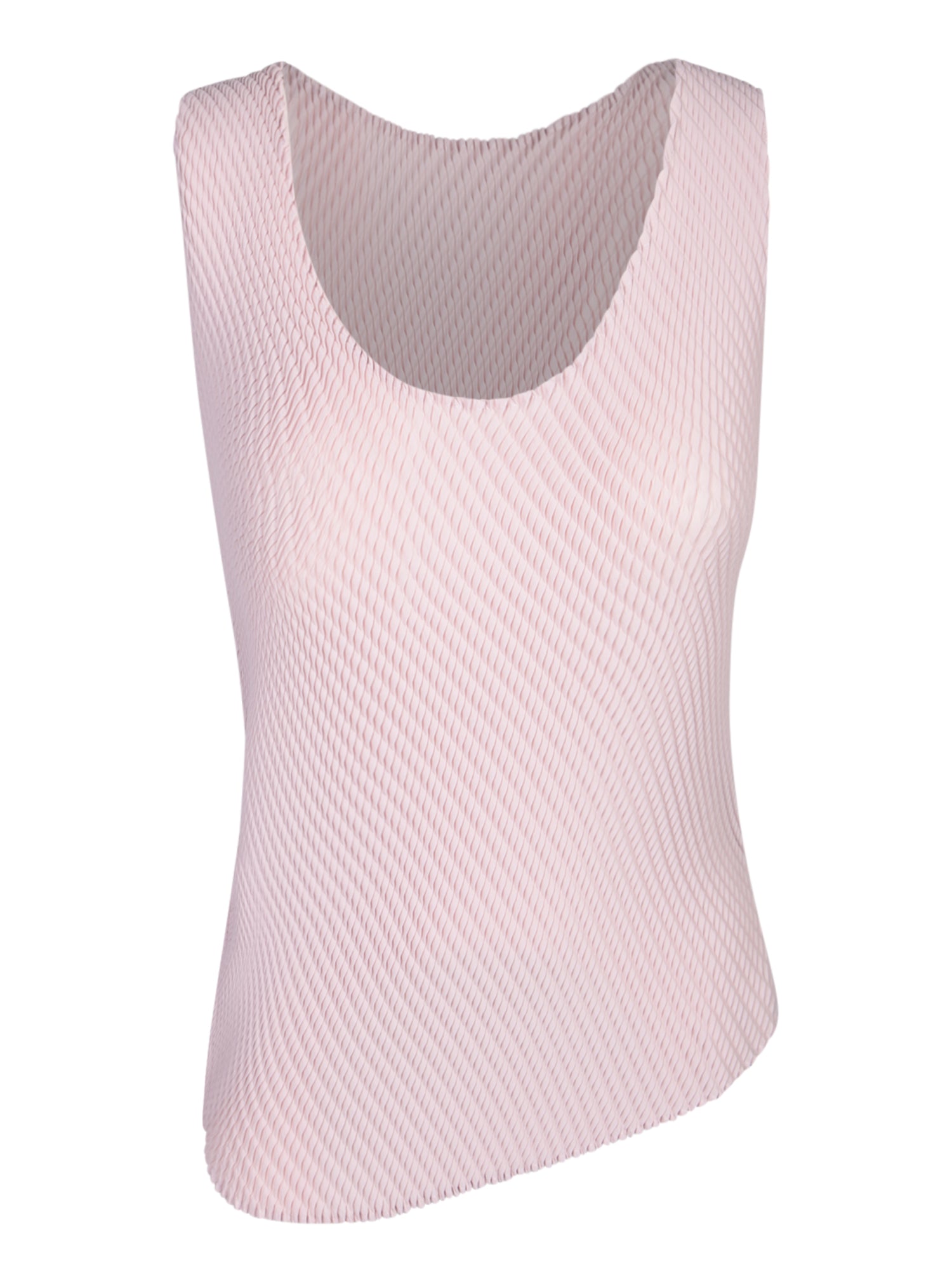 ISSEY MIYAKE Misty 플리츠 핑크 탱크탑