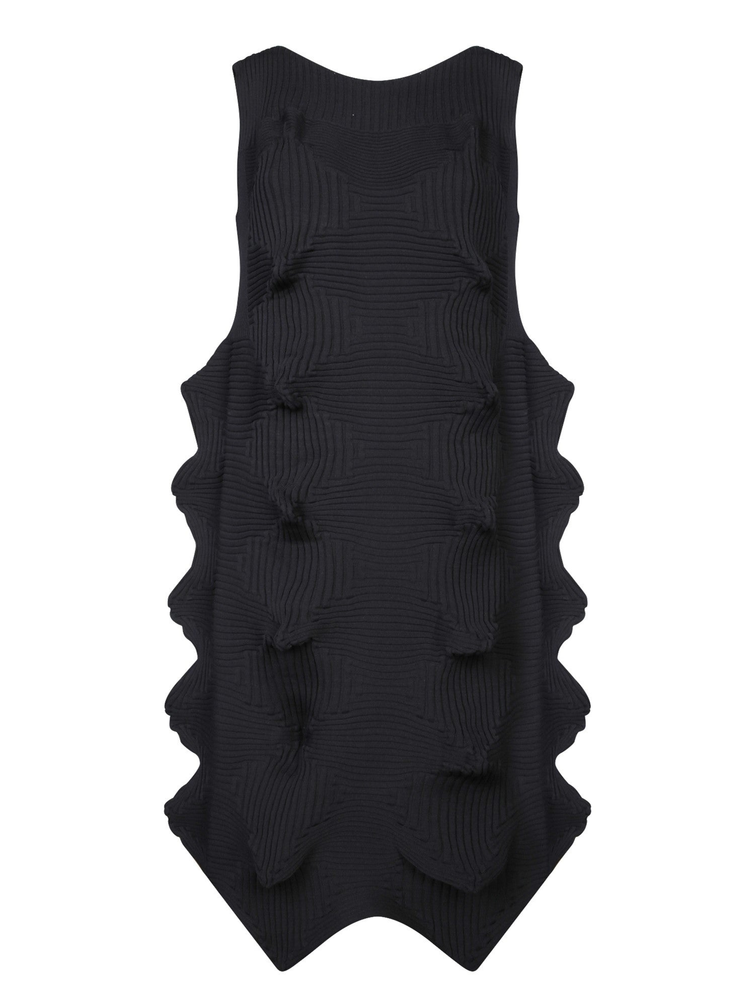 ISSEY MIYAKE Linkage 블랙 미니 드레스