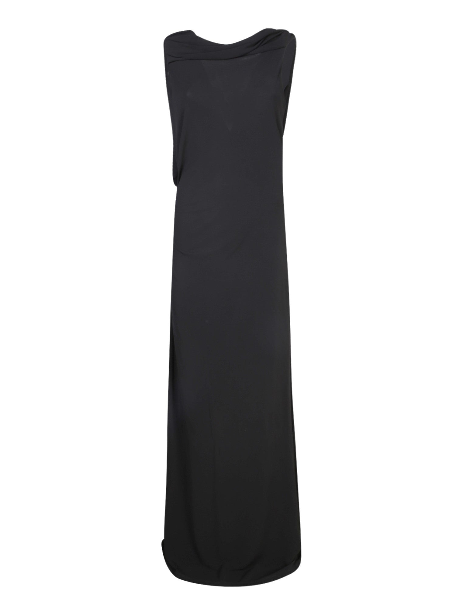 ALBERTA FERRETTI 롱 블랙 오간자 드레스