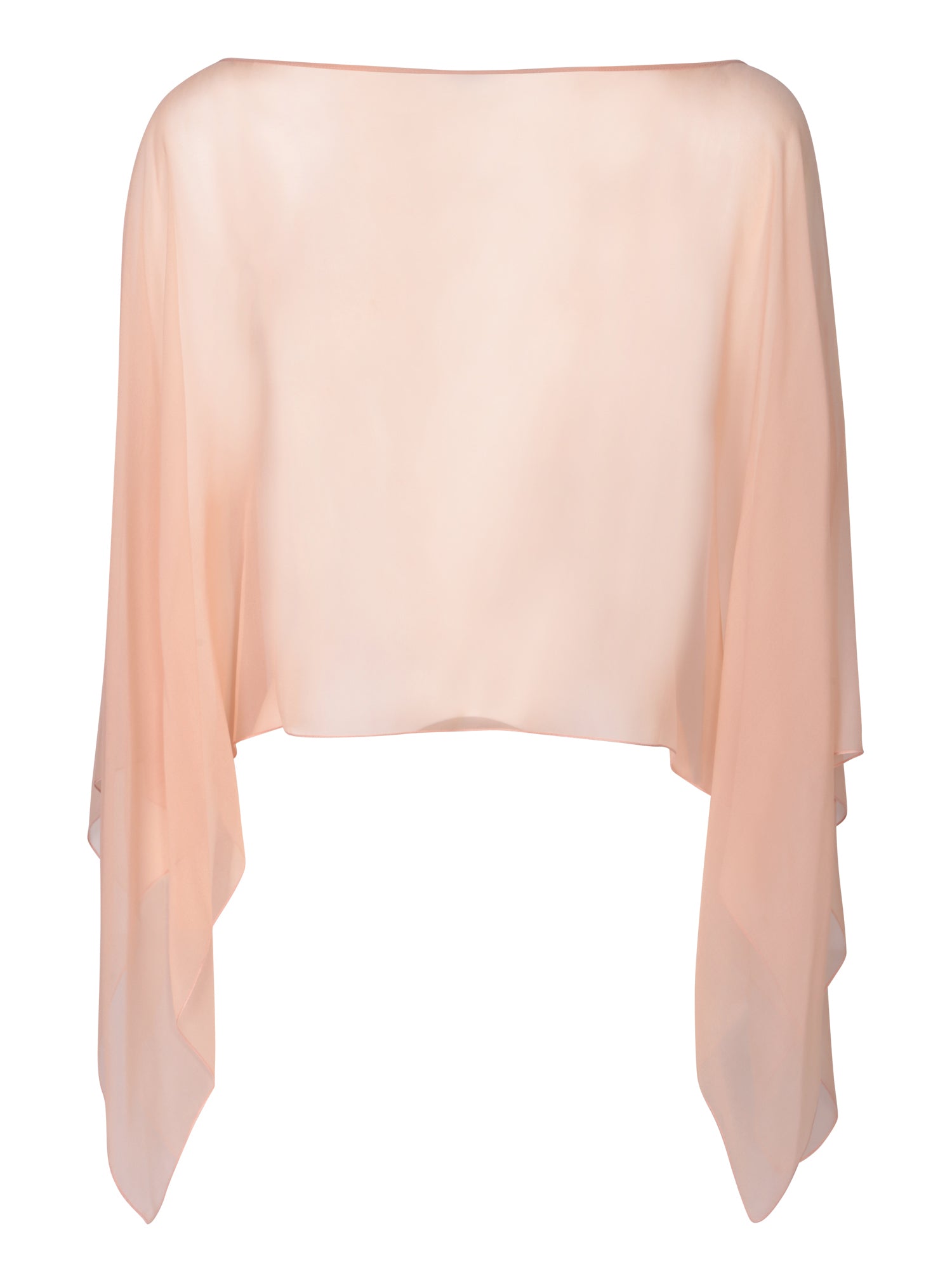 ALBERTA FERRETTI 누드 핑크 시폰 숄