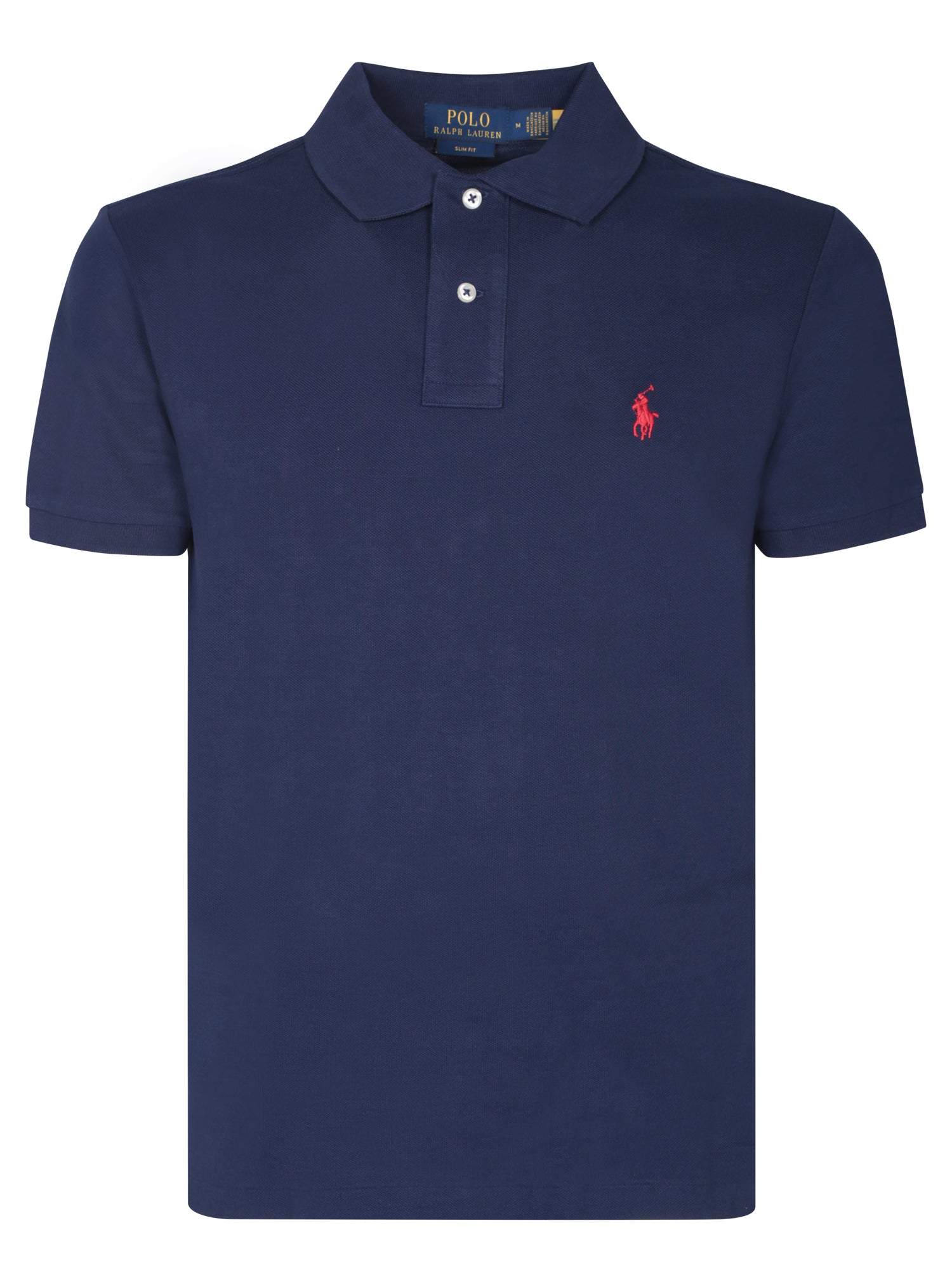 폴로 RALPH LAUREN 블루 슬림 핏 피켓 폴로 셔츠 by 폴로 Ralph Lauren