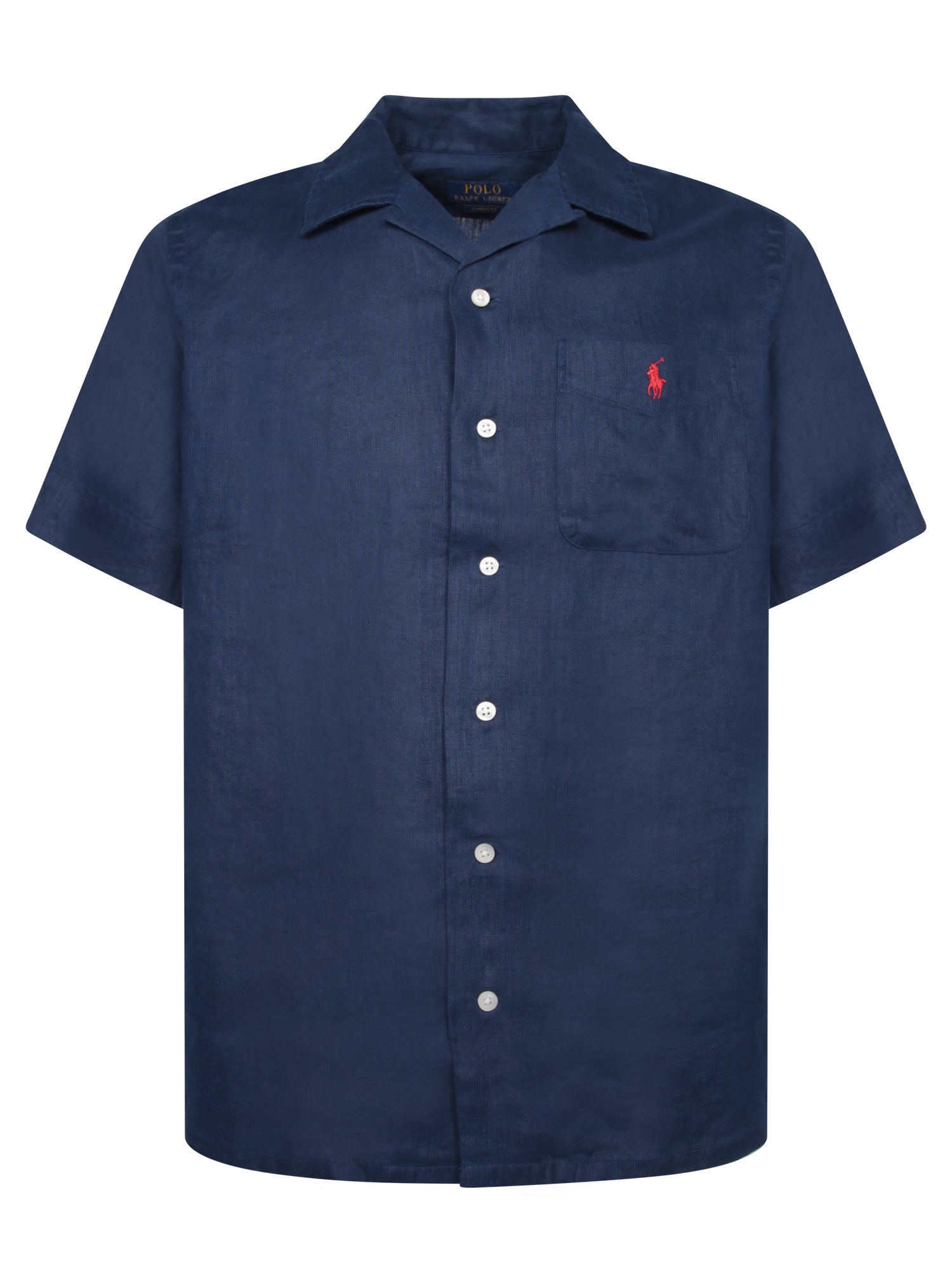 폴로 RALPH LAUREN 블루 린넨 볼링 셔츠 폴로 Ralph Lauren