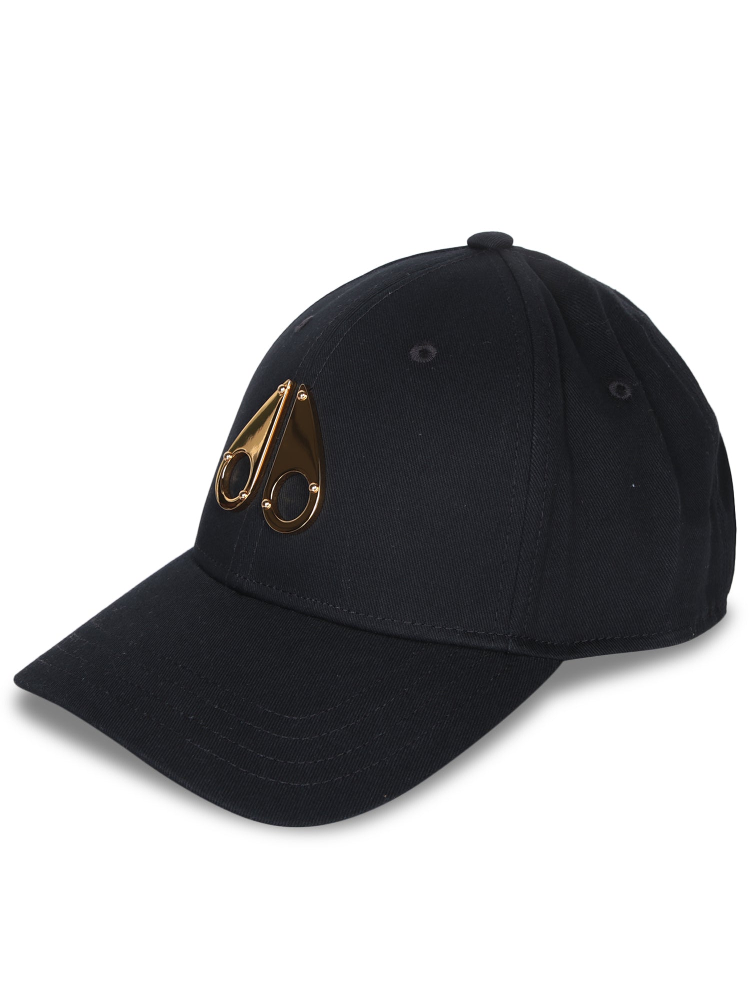 MOOSE KNUCKLES 골드 로고 아이콘 블랙 캡