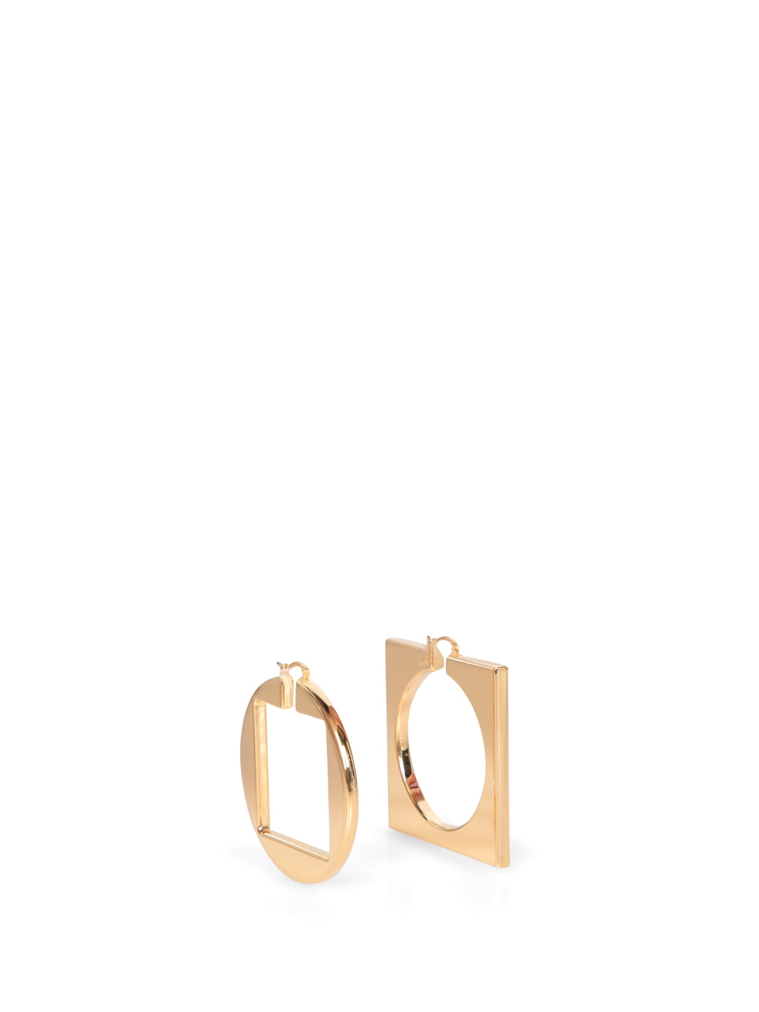 JACQUEMUS Creoles Rond 까레 골드 이어링