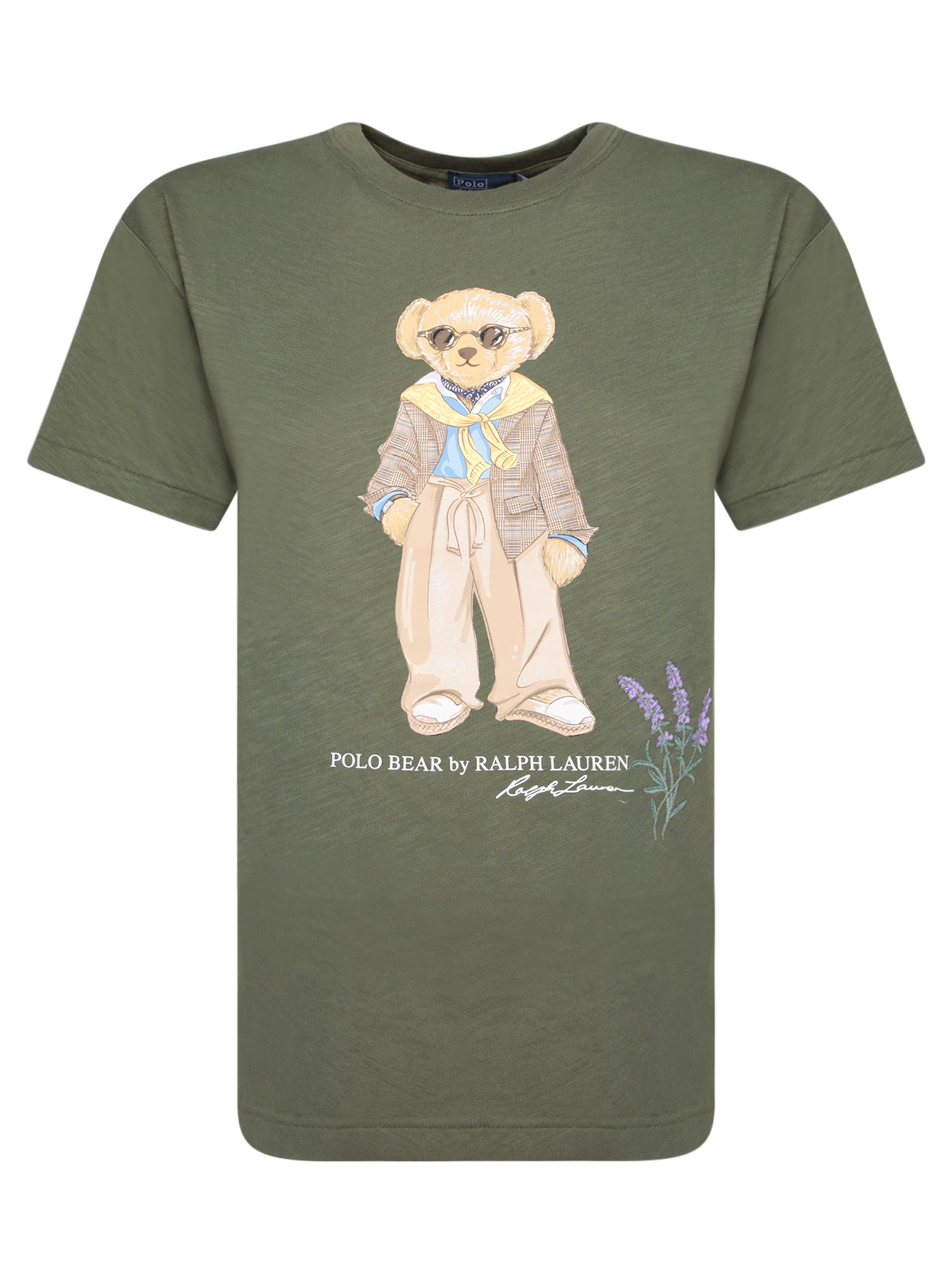 폴로 RALPH LAUREN 올리브 그린 Bear 티셔츠 by 폴로 Ralph Lauren