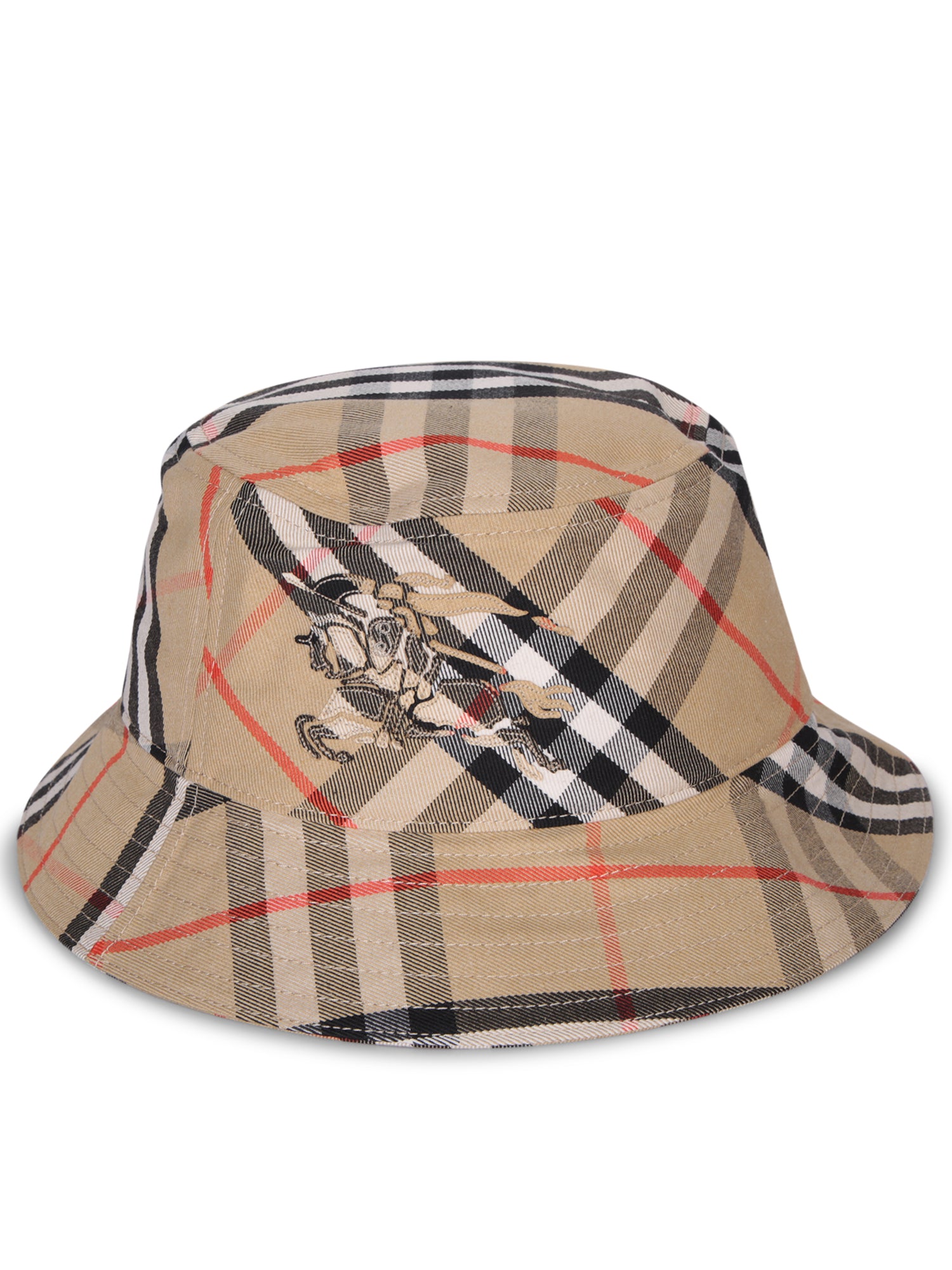 BURBERRY Burberry 샌드 체크 버킷 모자