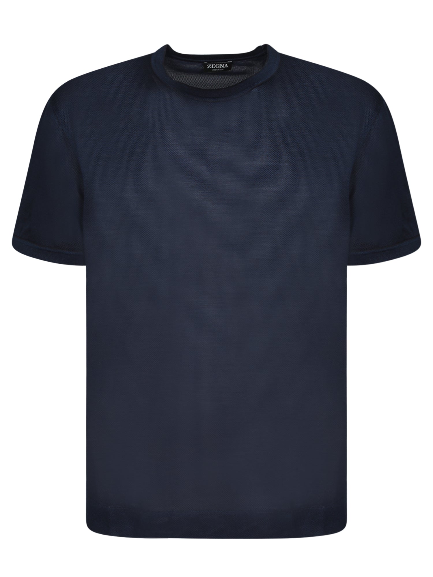 ZEGNA Zegna 블루 실크 티셔츠