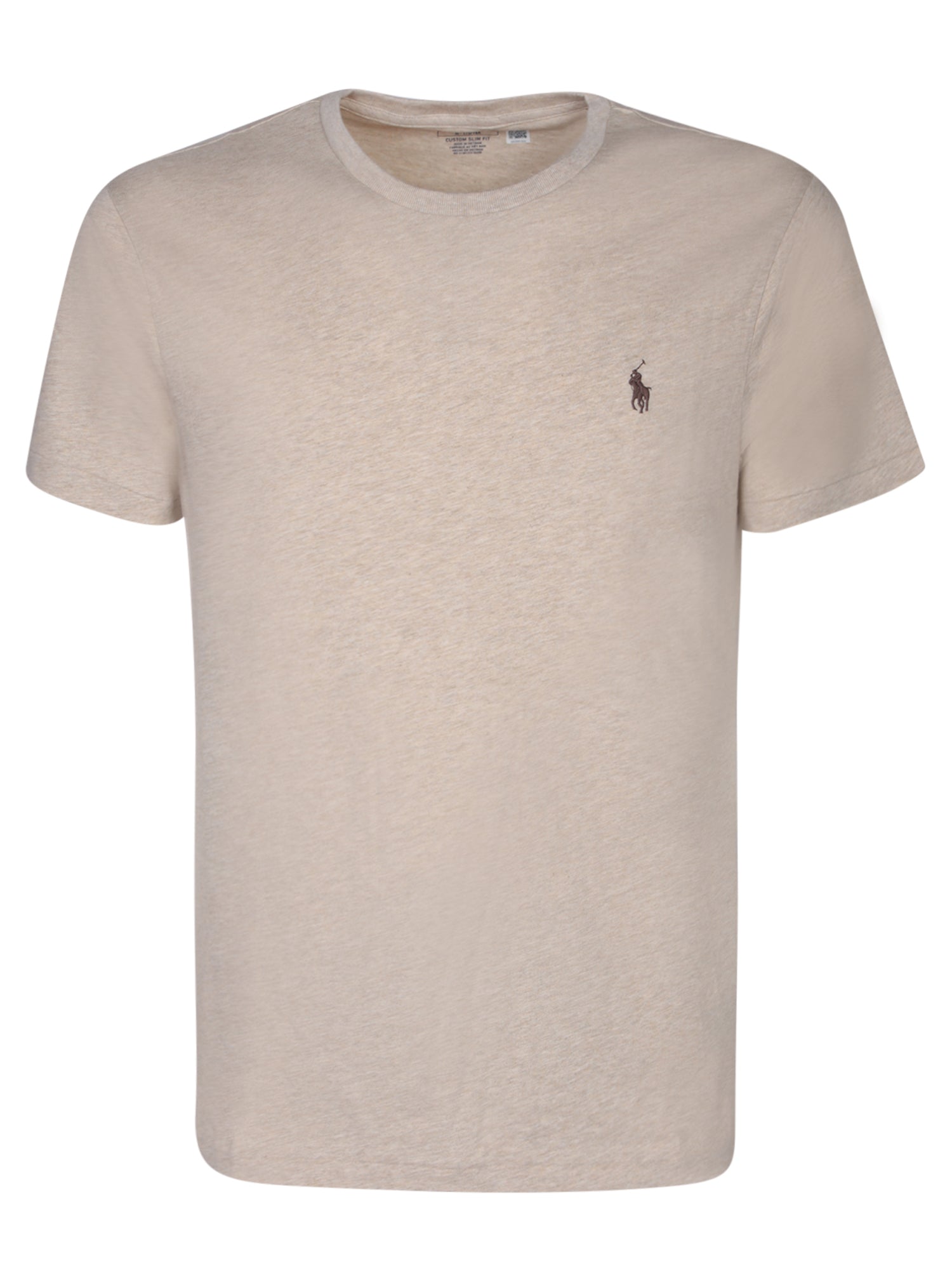 폴로 RALPH LAUREN 폴로 Ralph Lauren 베이지 코튼 슬림 핏 티셔츠