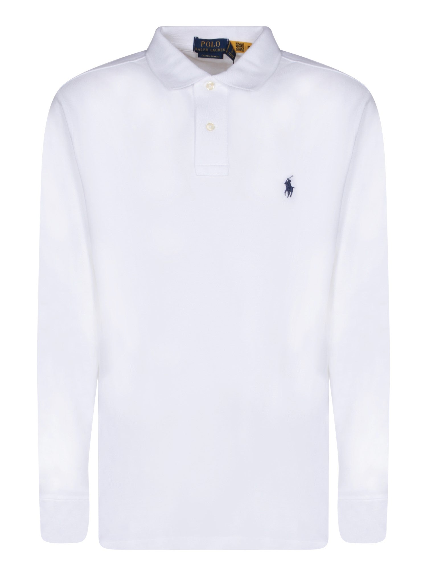 폴로 RALPH LAUREN 화이트 슬림 핏 피케 폴로 셔츠 by 폴로 Ralph Lauren