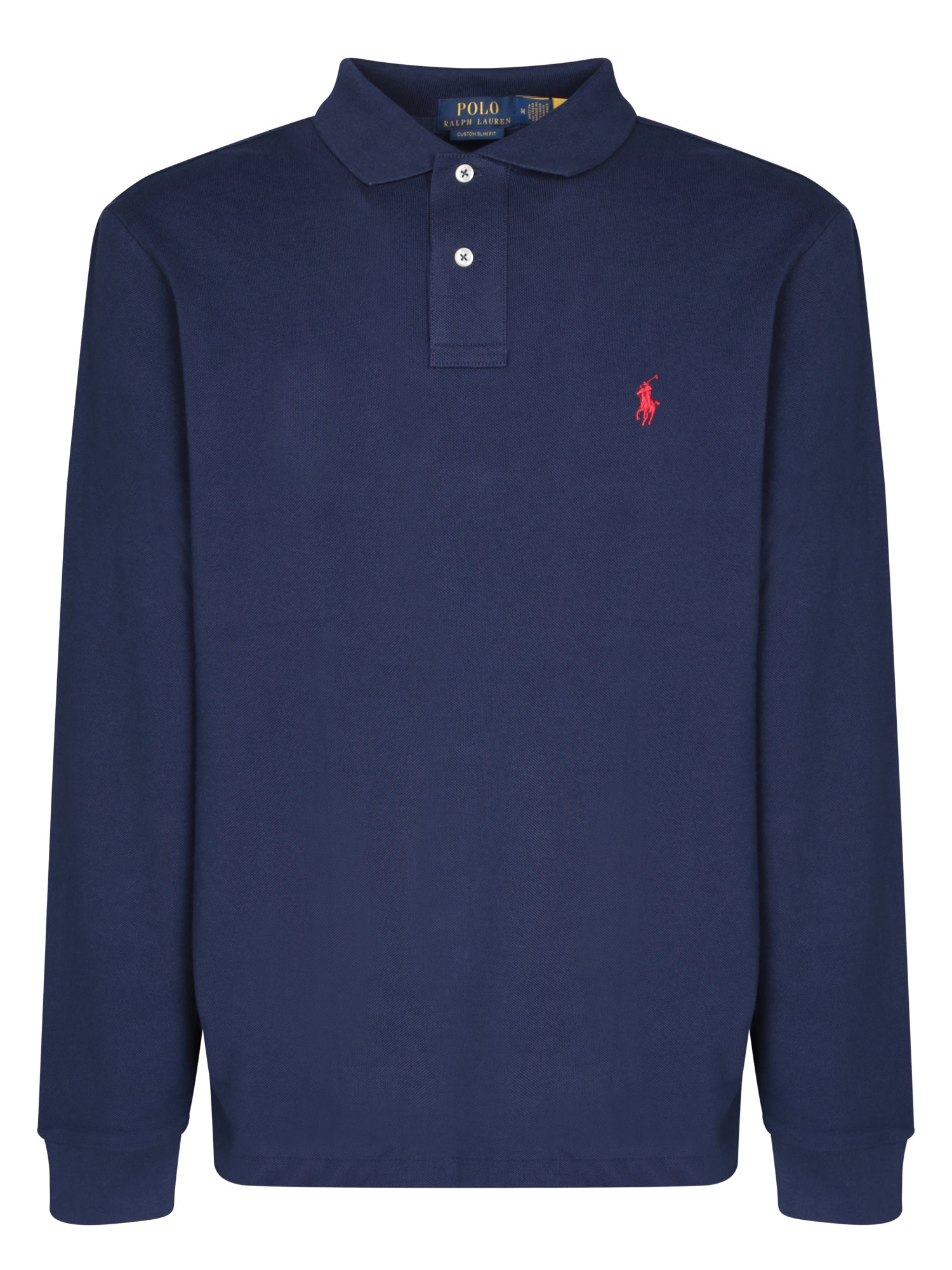 폴로 RALPH LAUREN 슬림 핏 블루 피켓 폴로 셔츠 by 폴로 RALPH LAUREN