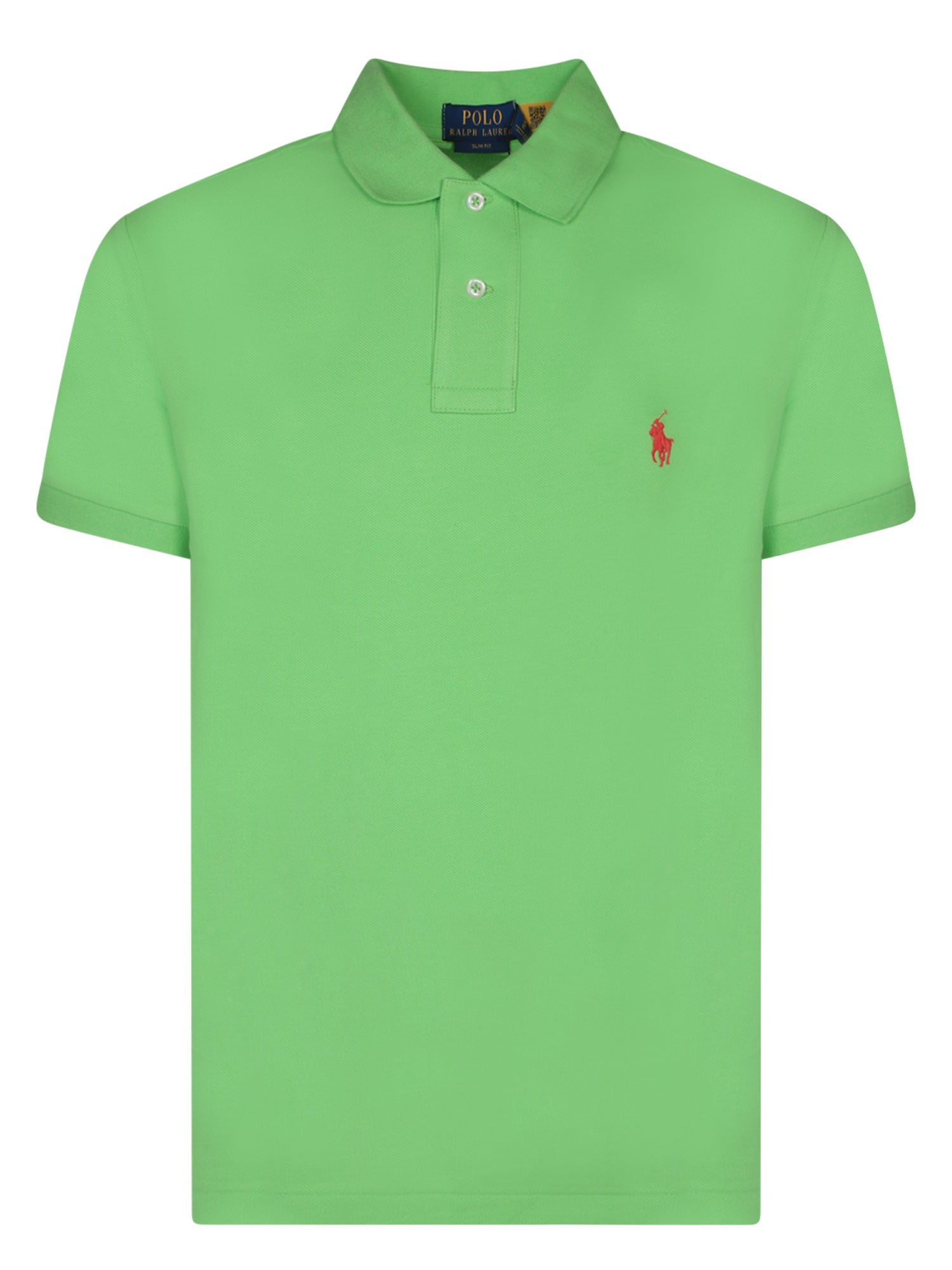 폴로 RALPH LAUREN Forest 그린 슬림 핏 피켓 폴로 셔츠 by 폴로 Ralph Lauren