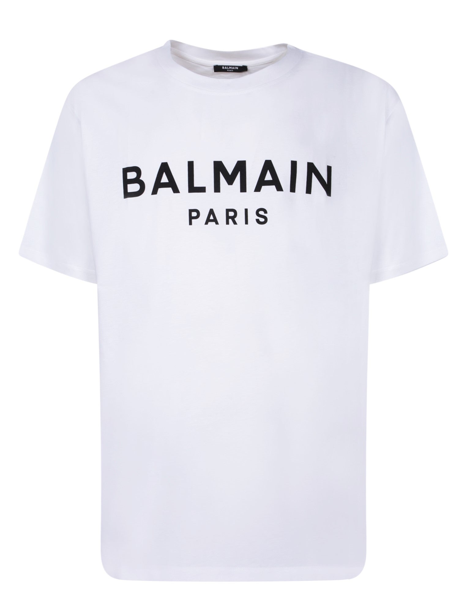 BALMAIN 로고 화이트 티셔츠