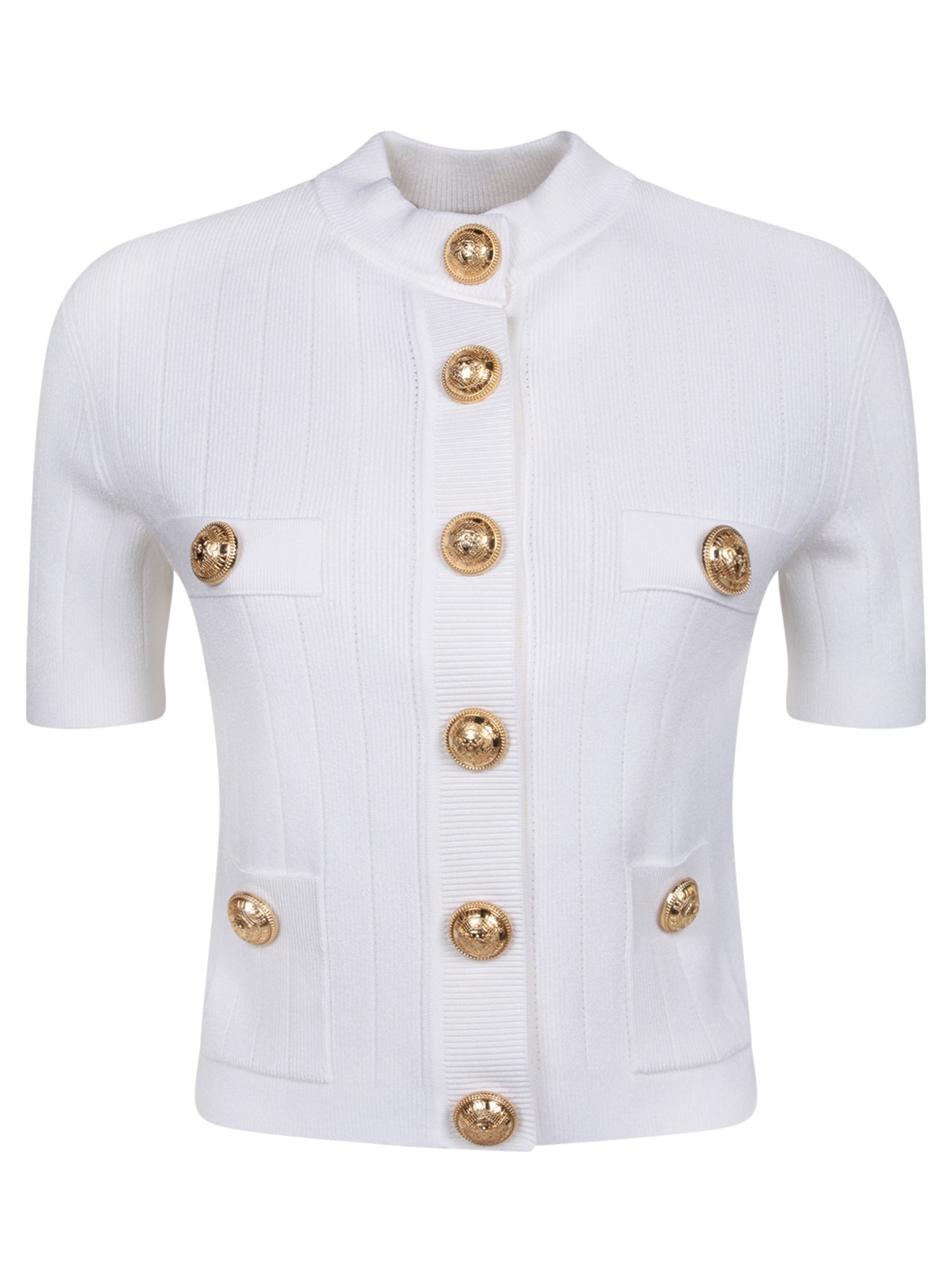 BALMAIN 쇼츠 니트 가디건 in 블랙