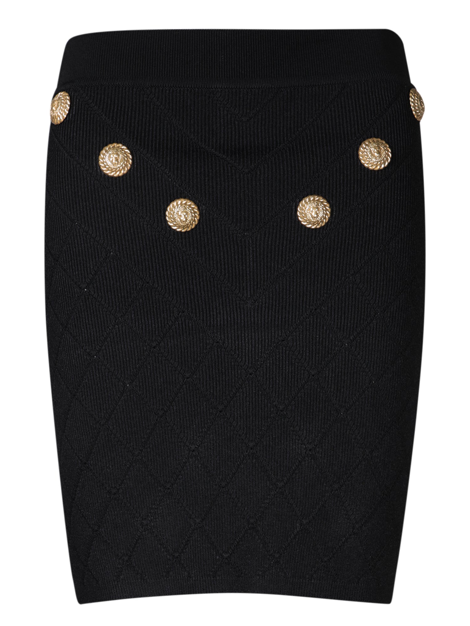 BALMAIN 미니 6BTN 블랙 스커트