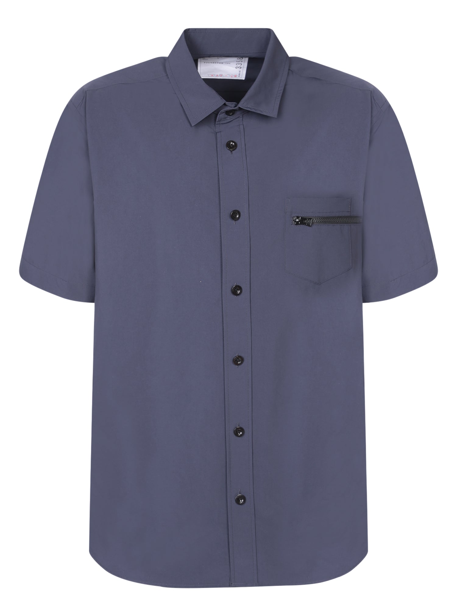 SACAI 블루 Taffeta 셔츠