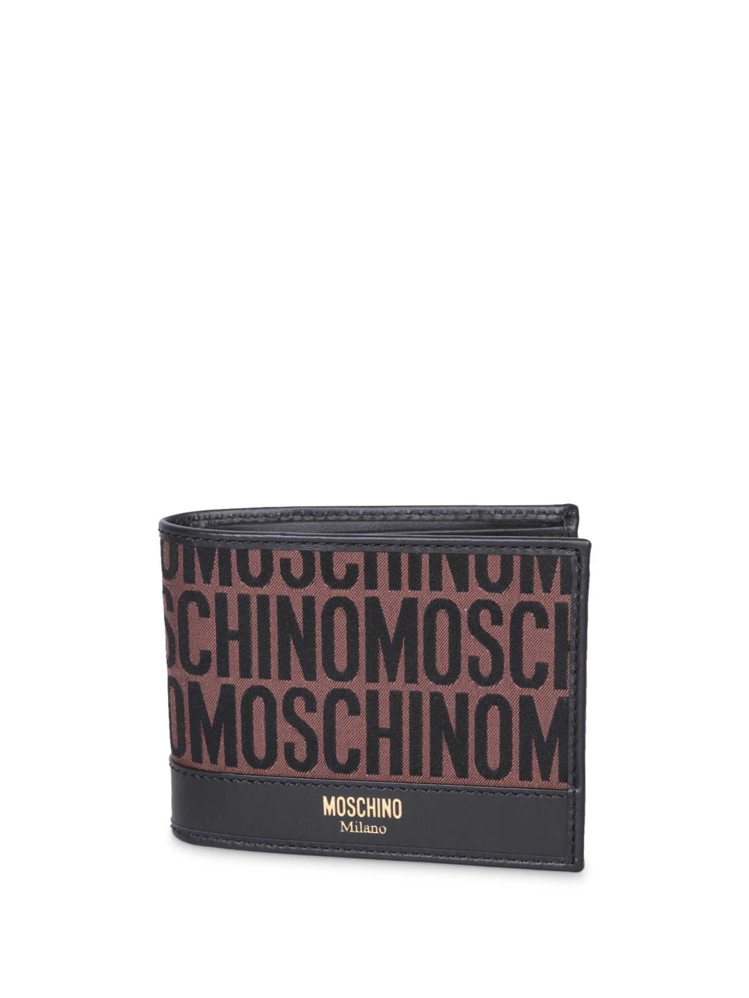 MOSCHINO 브라운 로고 지갑