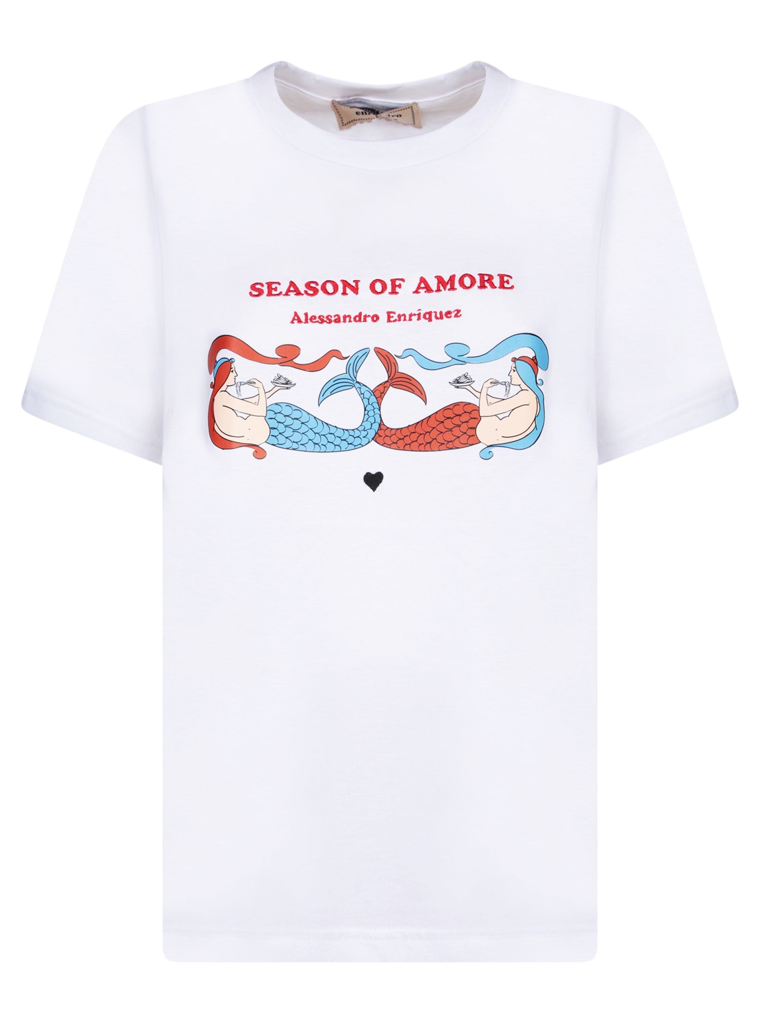 ALESSANDRO ENRIQUEZ 화이트 Season of Amore 티셔츠