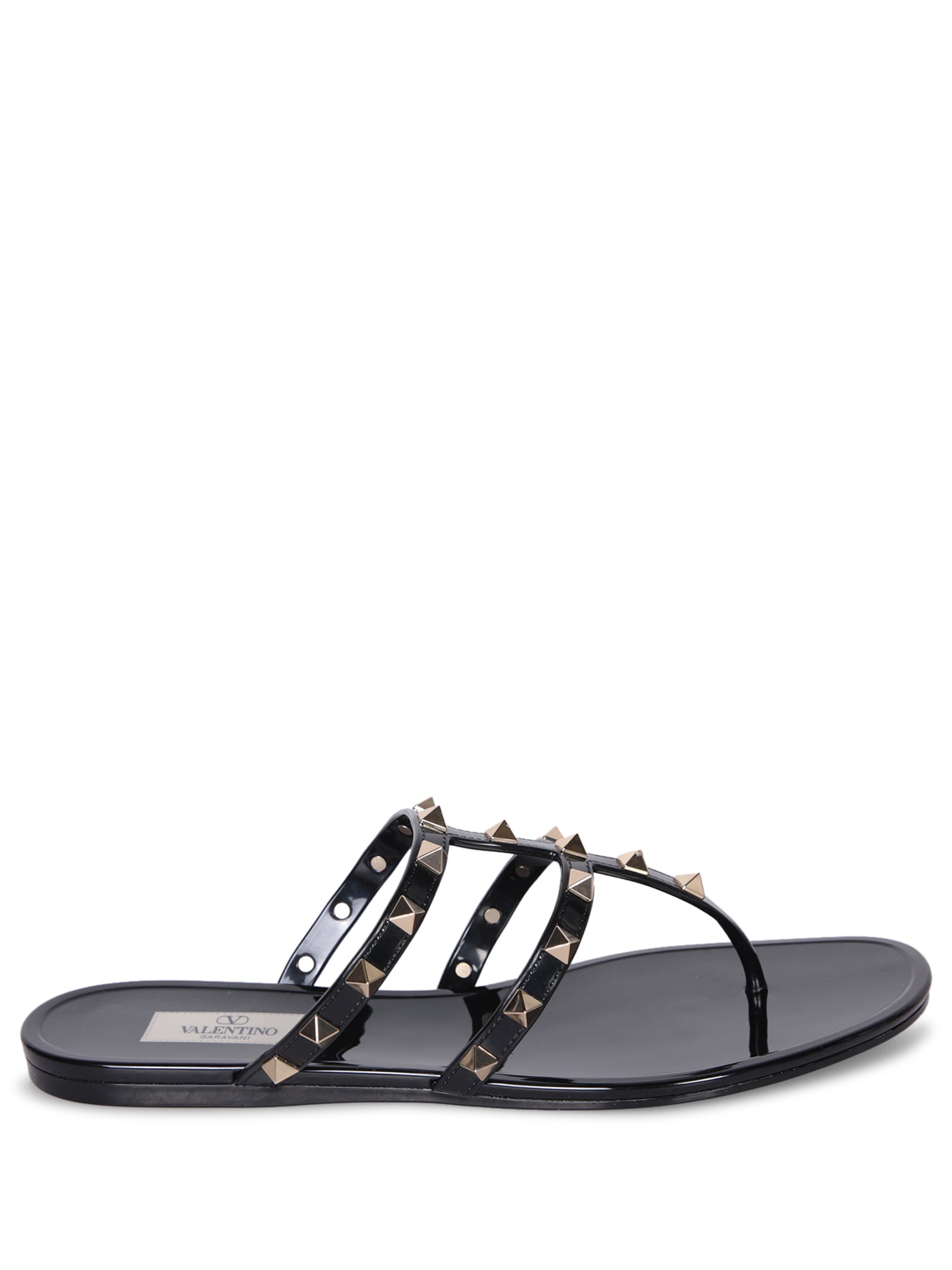 VALENTINO Summer 락스터드 블랙 끈 샌들
