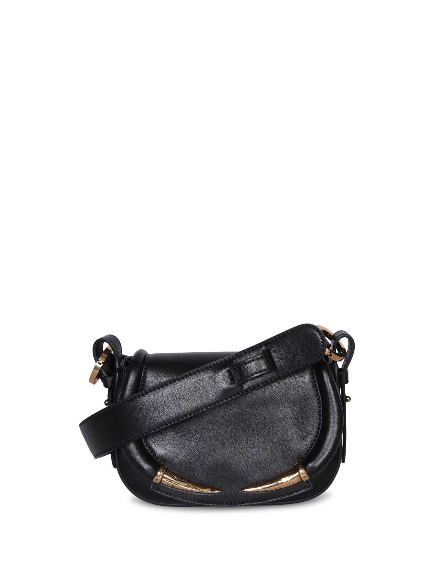 ROBERTO CAVALLI 블랙 레더 숄더 백