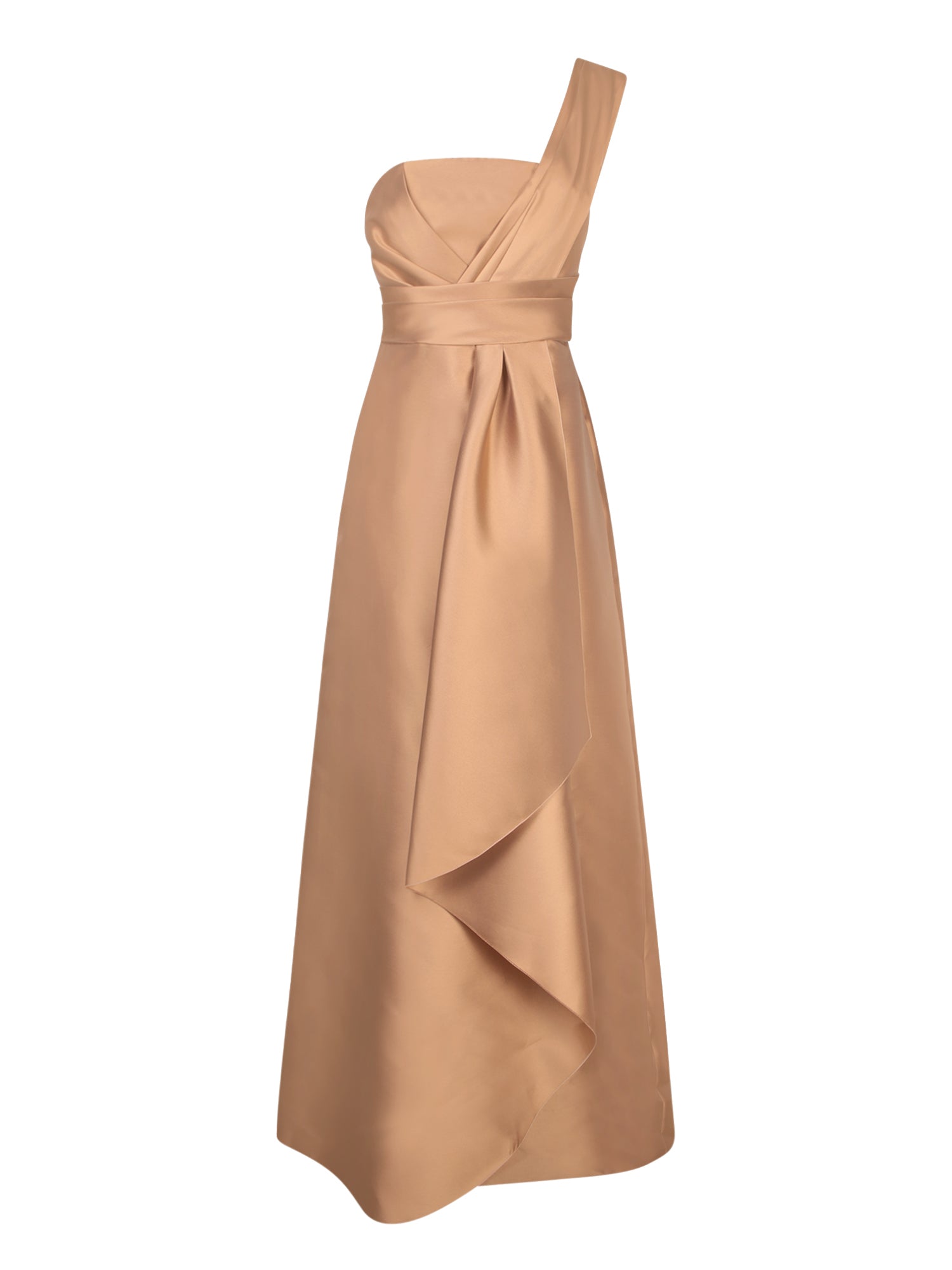 ALBERTA FERRETTI 베이지 Mikado 롱 드레스