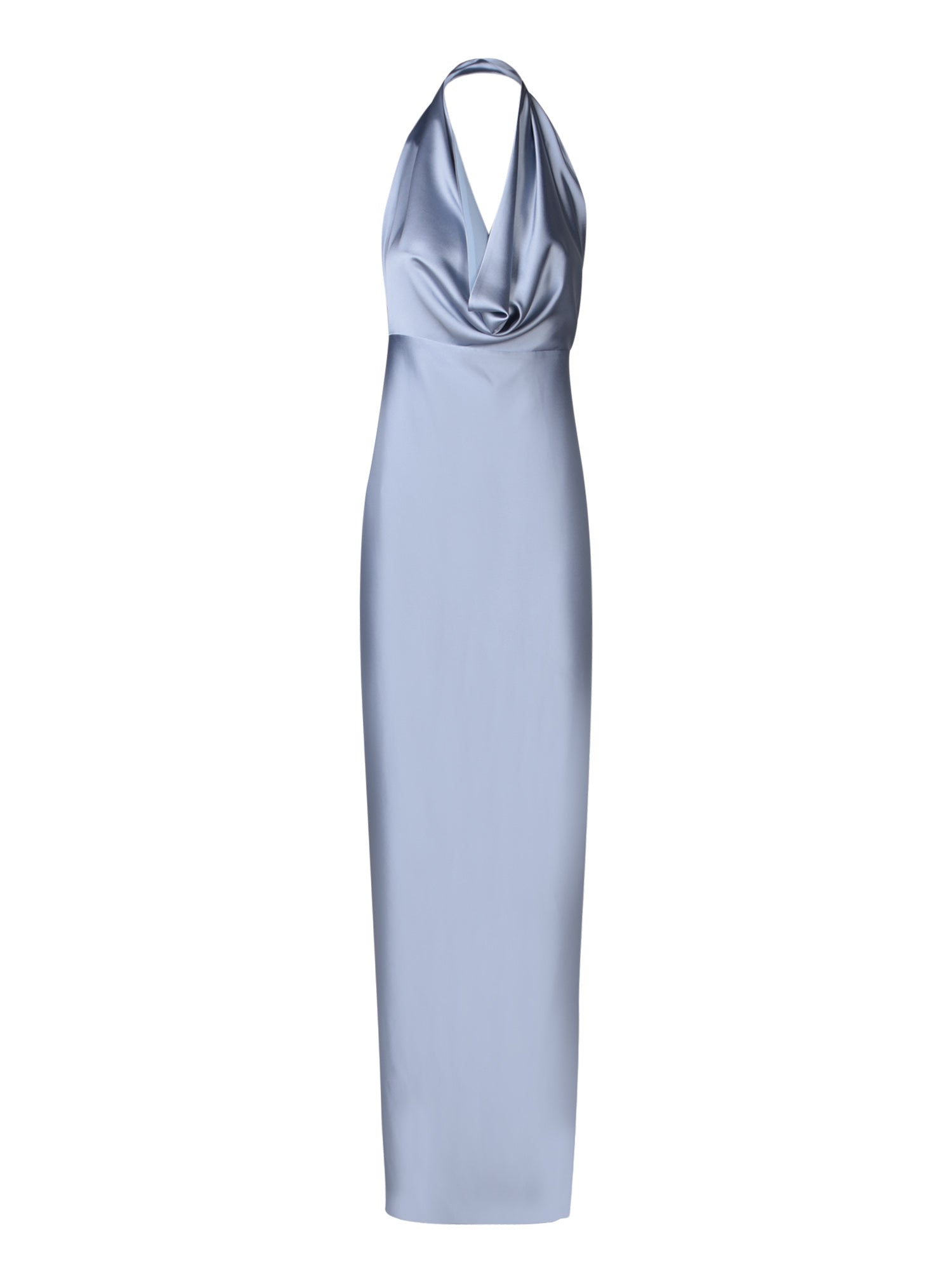 BLANCA VITA 파우더 샤틴 미디 롱 스커트